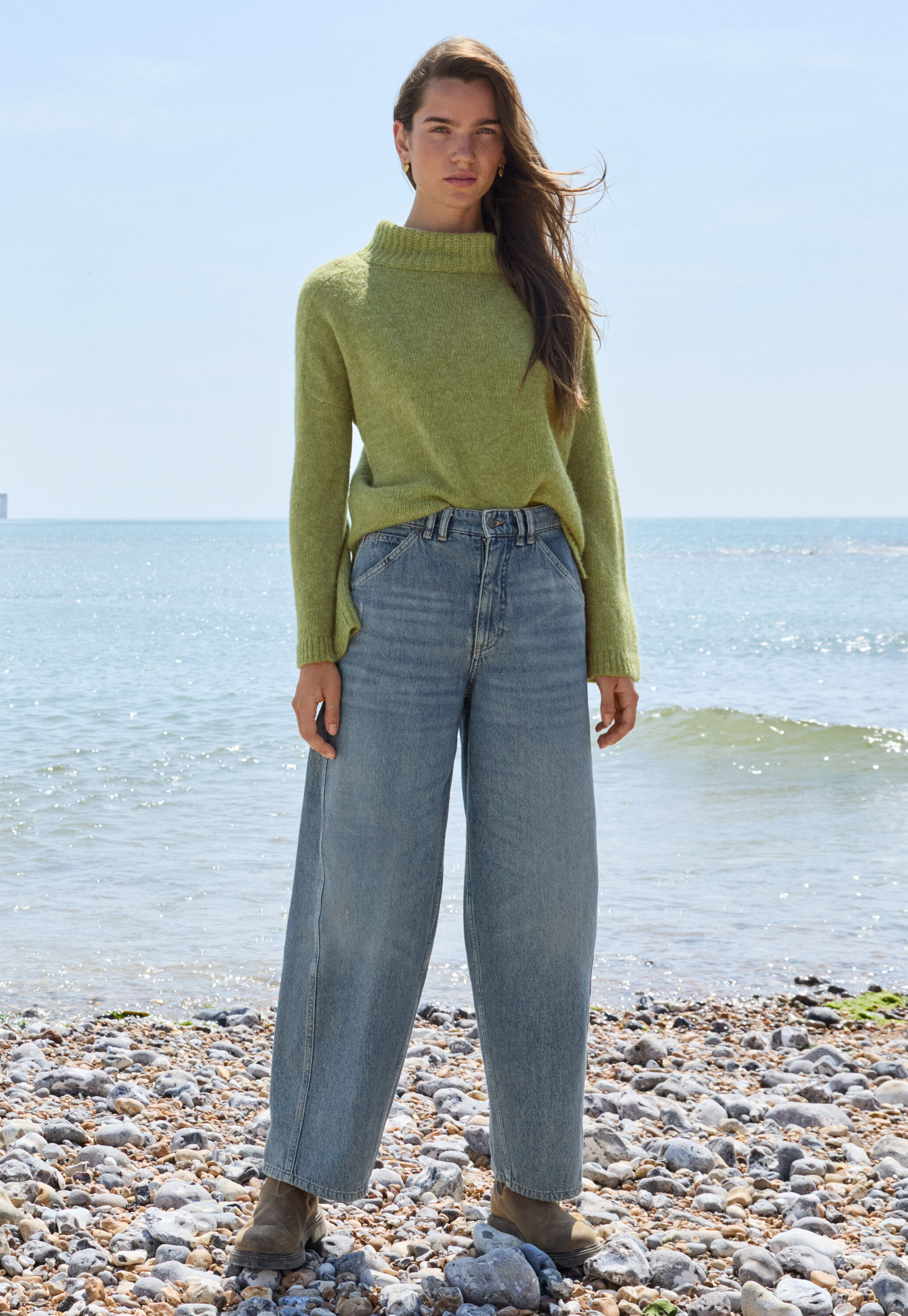 A-Line denim skirt