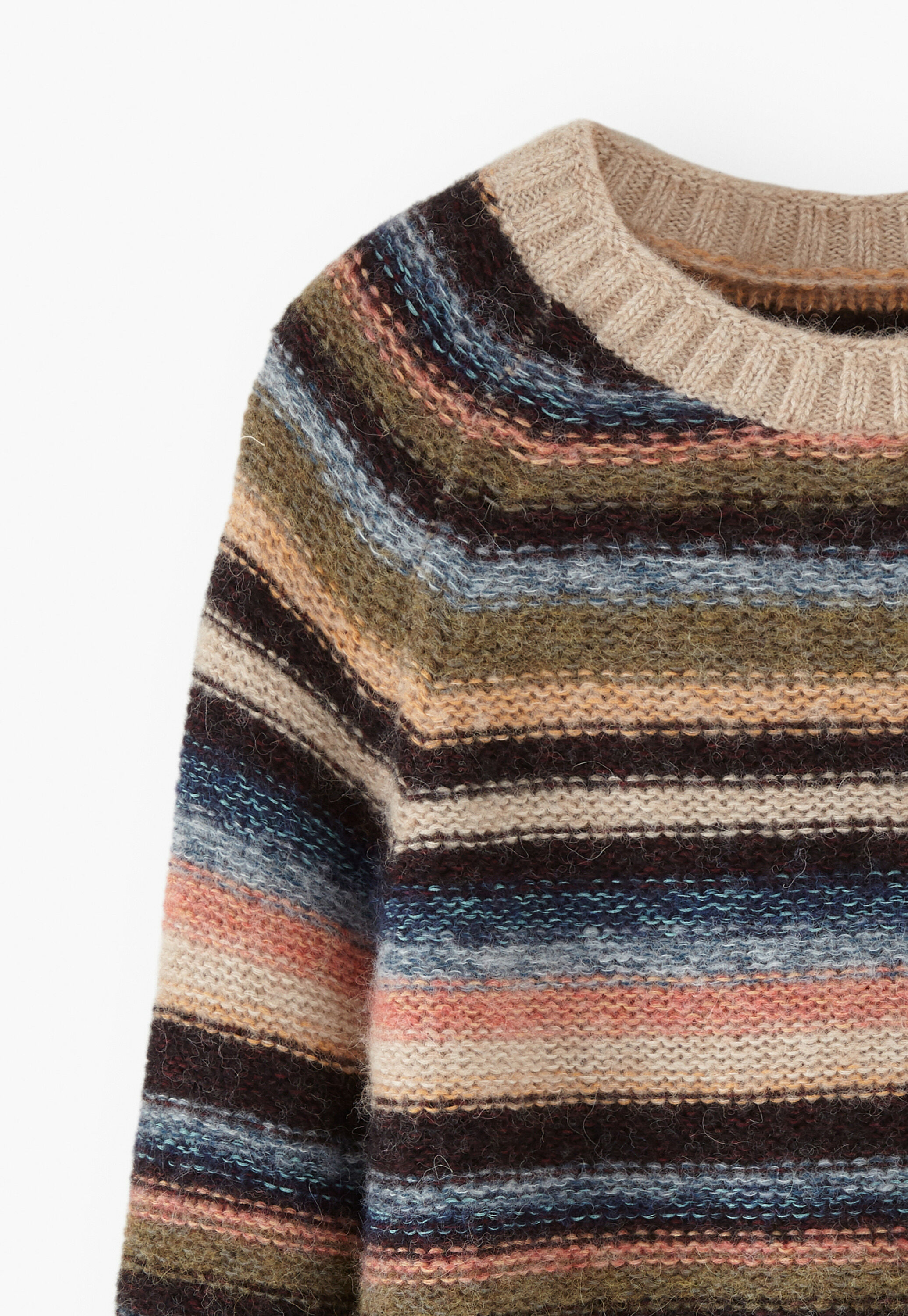 Reverse striped sweater