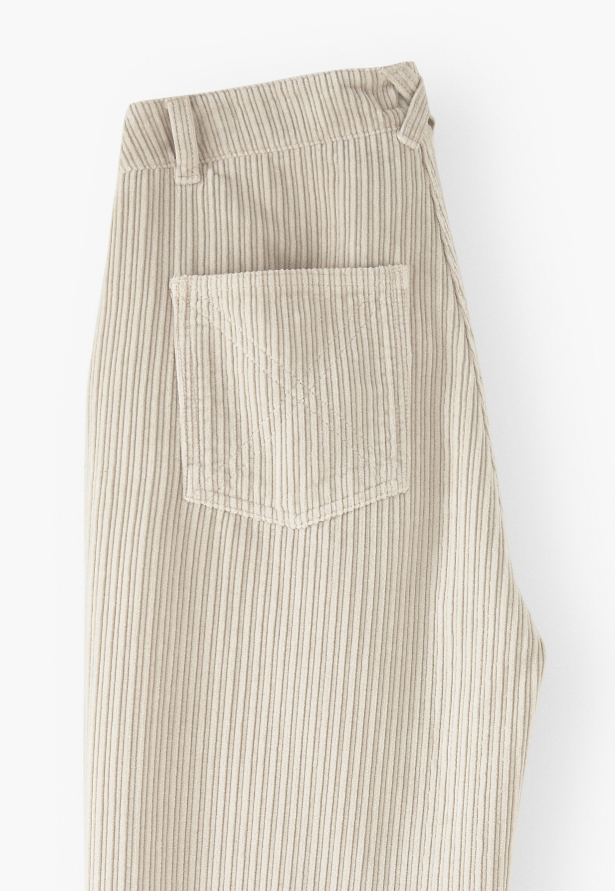 Cropped cord trousers