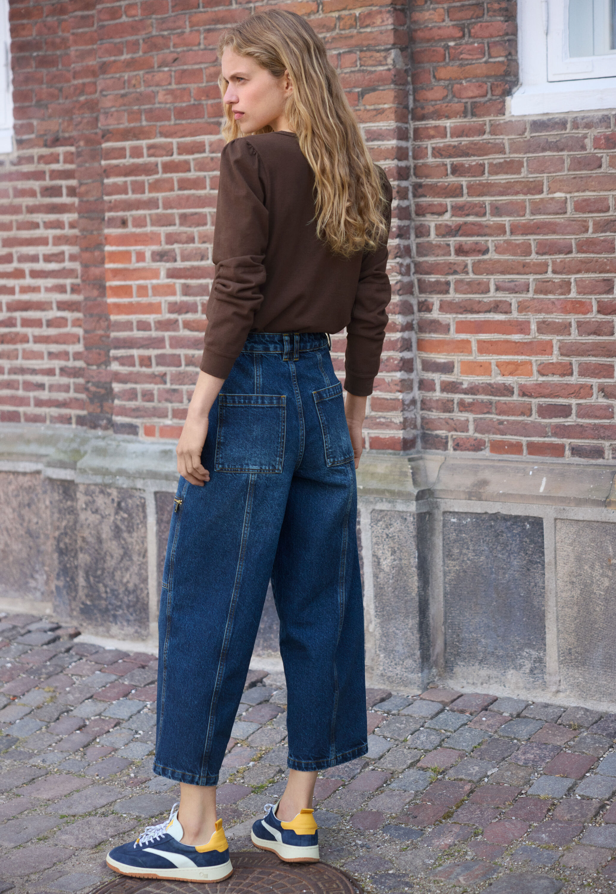 Patchwork horseshoe jeans