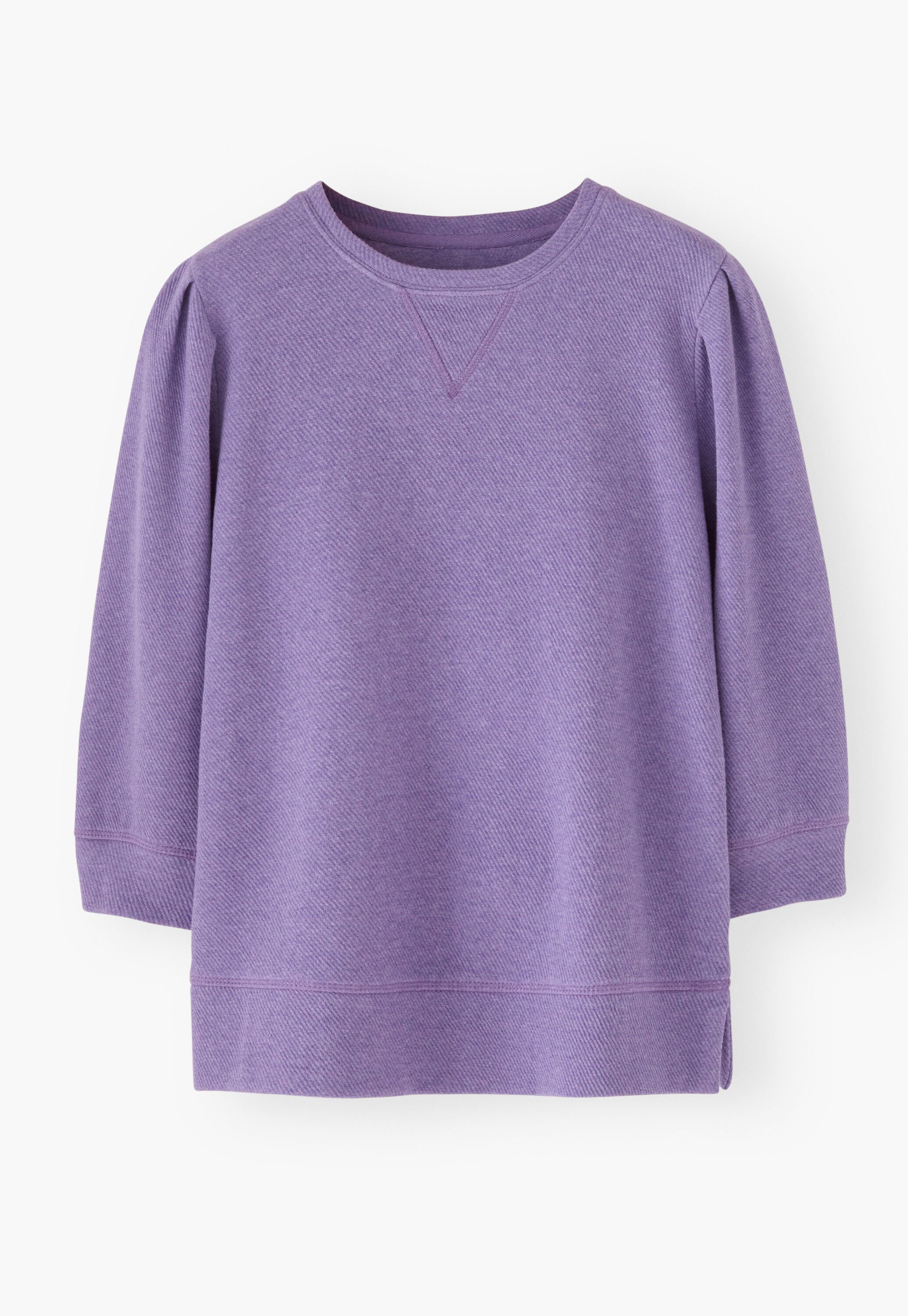 Pleat-sleeve sweatshirt