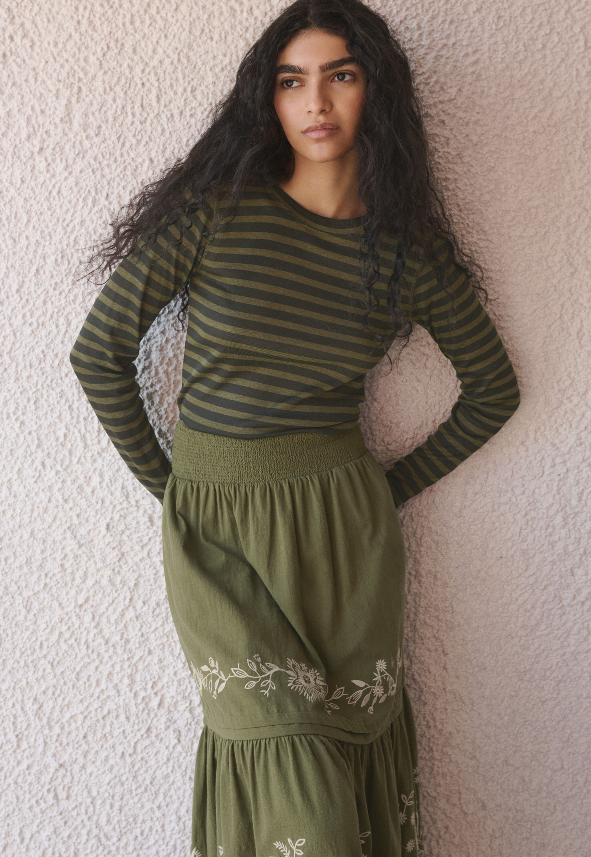 Knitted gilet, Moss, large