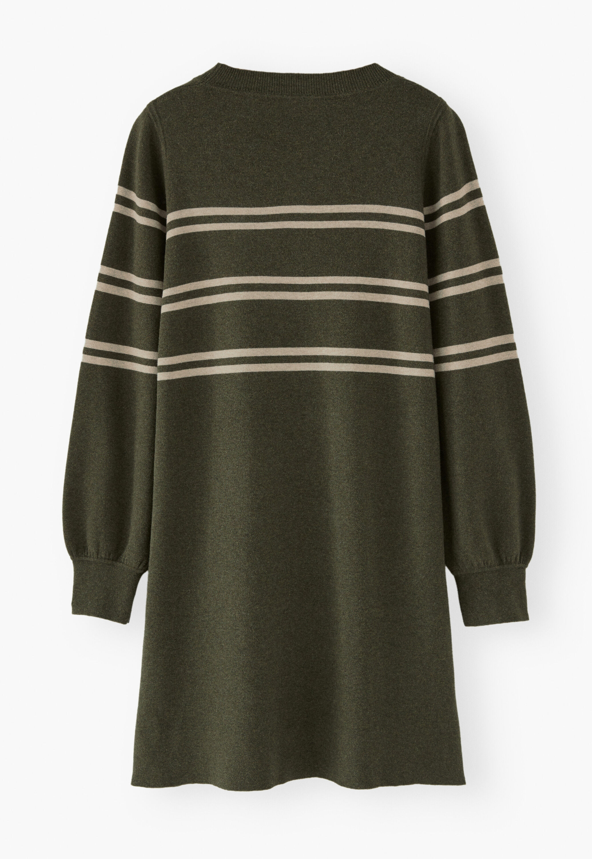 Striped dress, Olive ecru, large