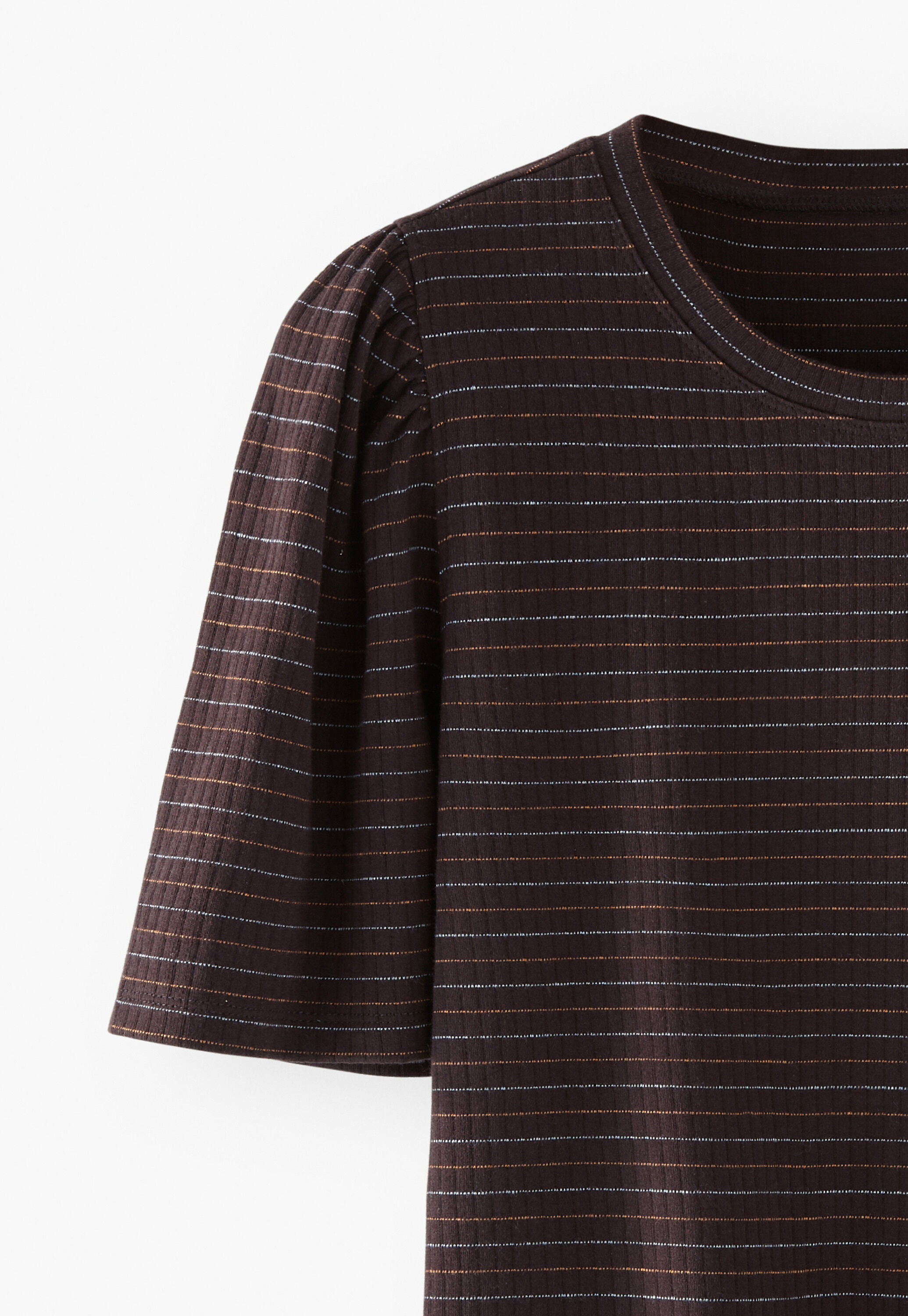 Puff sleeve t-shirt, Deep espresso, large