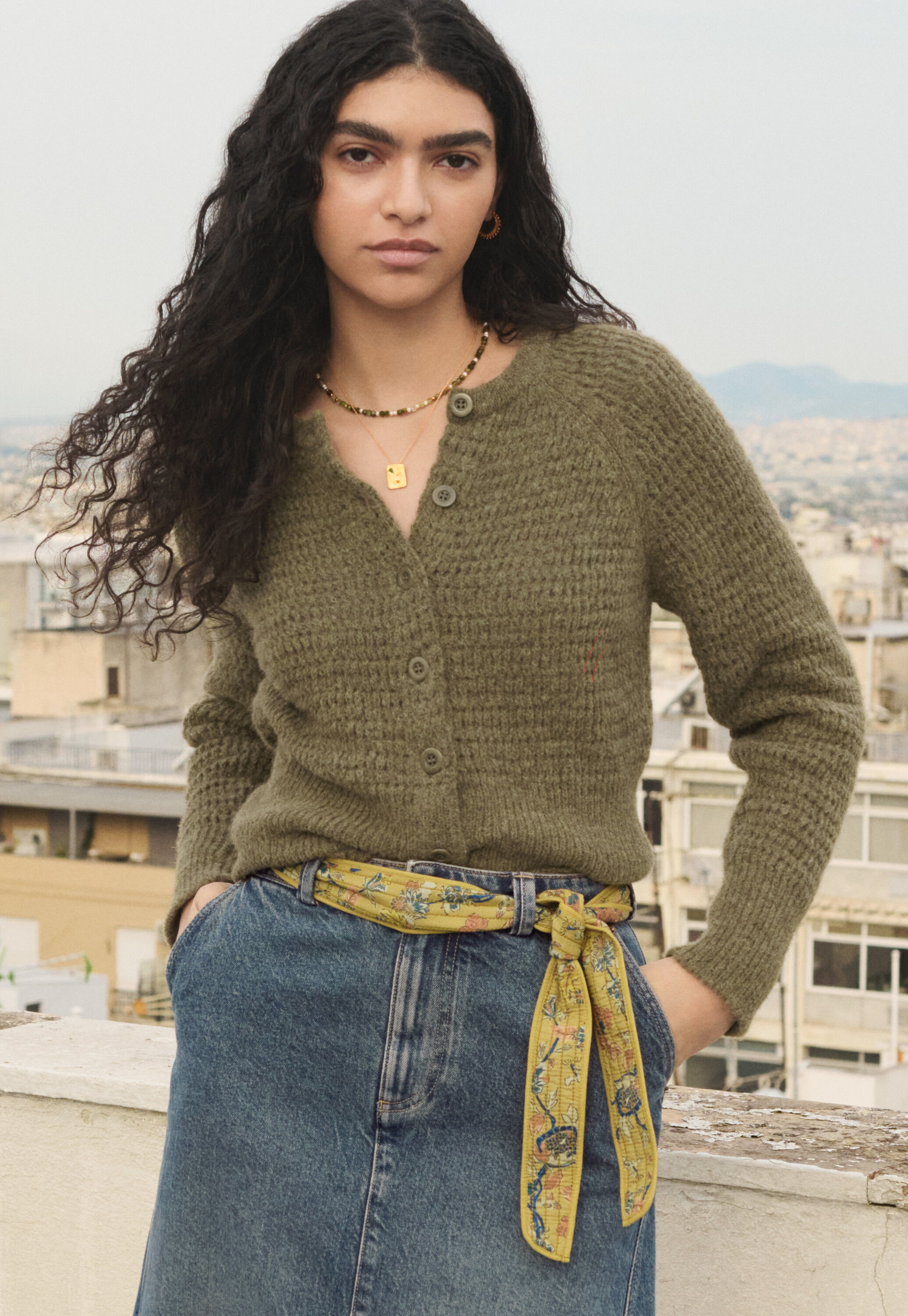 Button-through cardigan