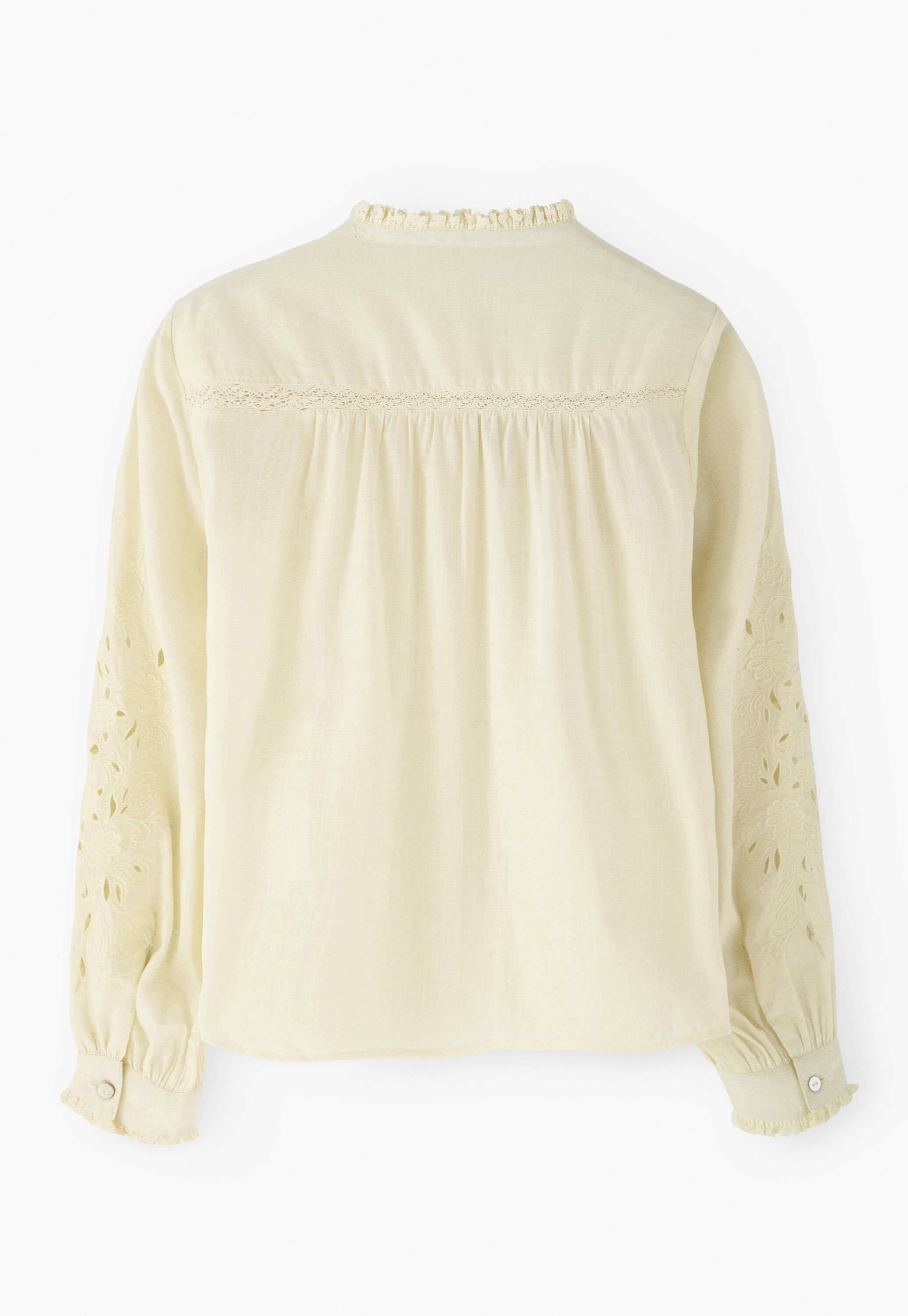 Lace pintuck blouse