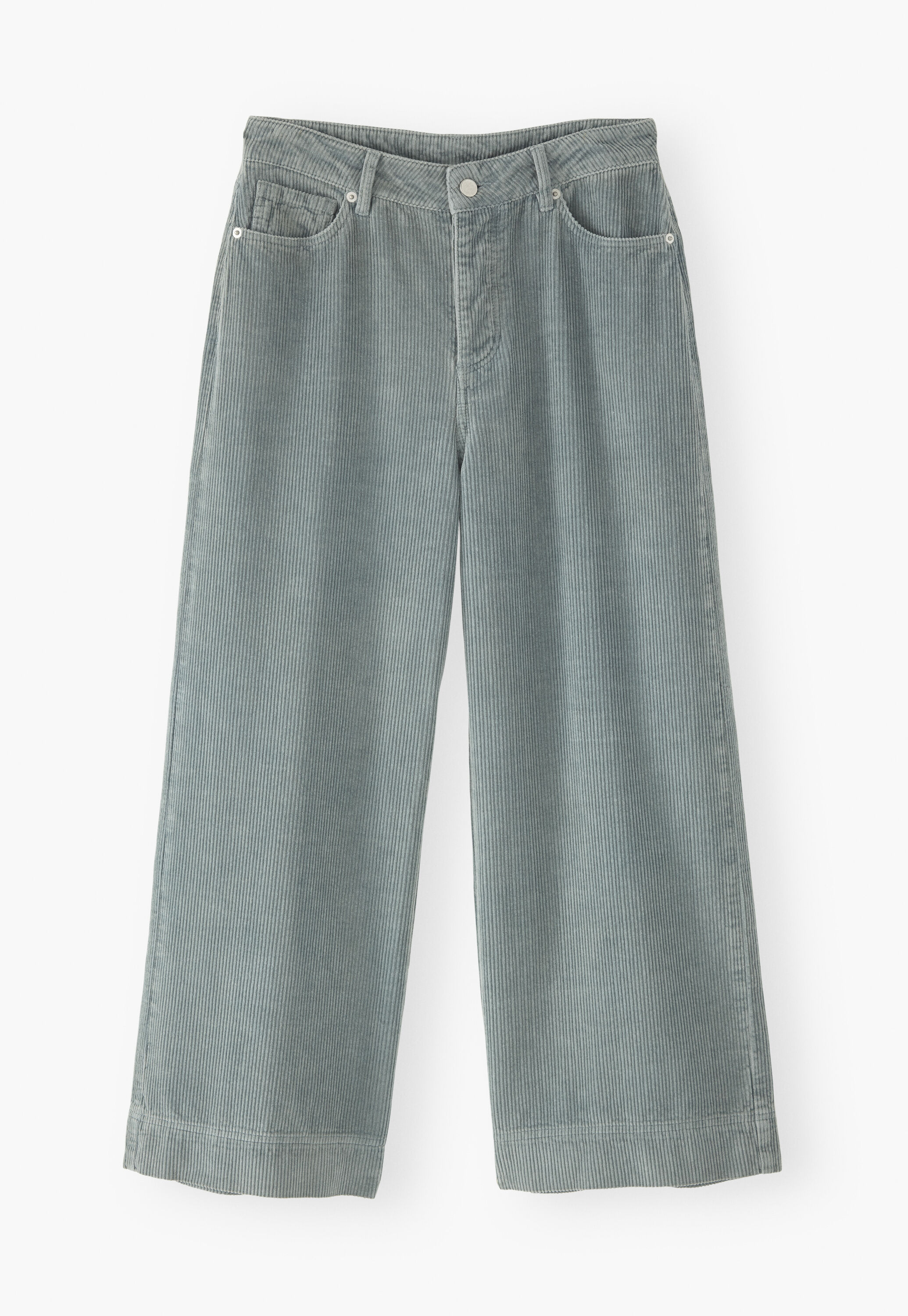Wide-leg cord trousers