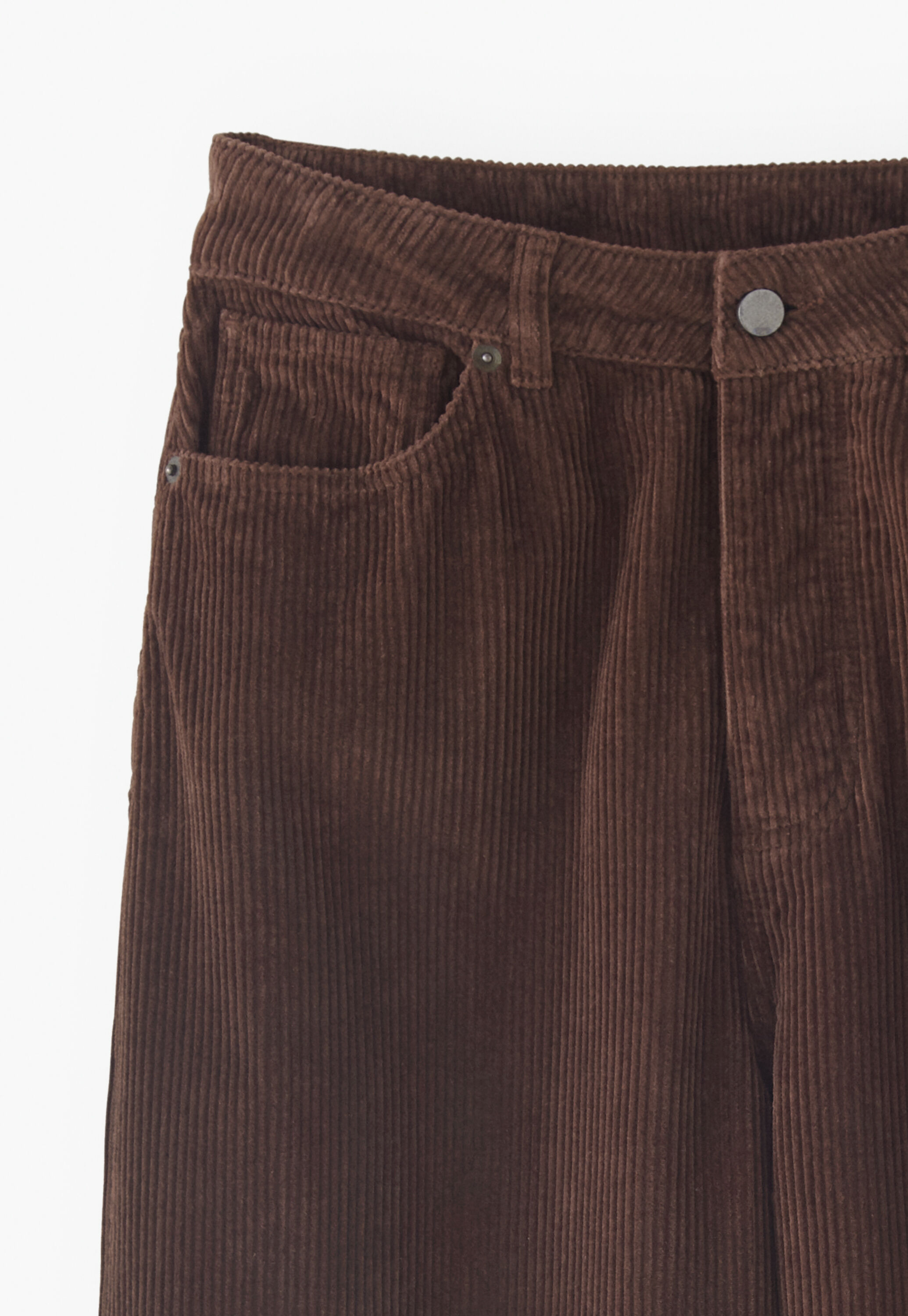 Wide-leg cord trousers