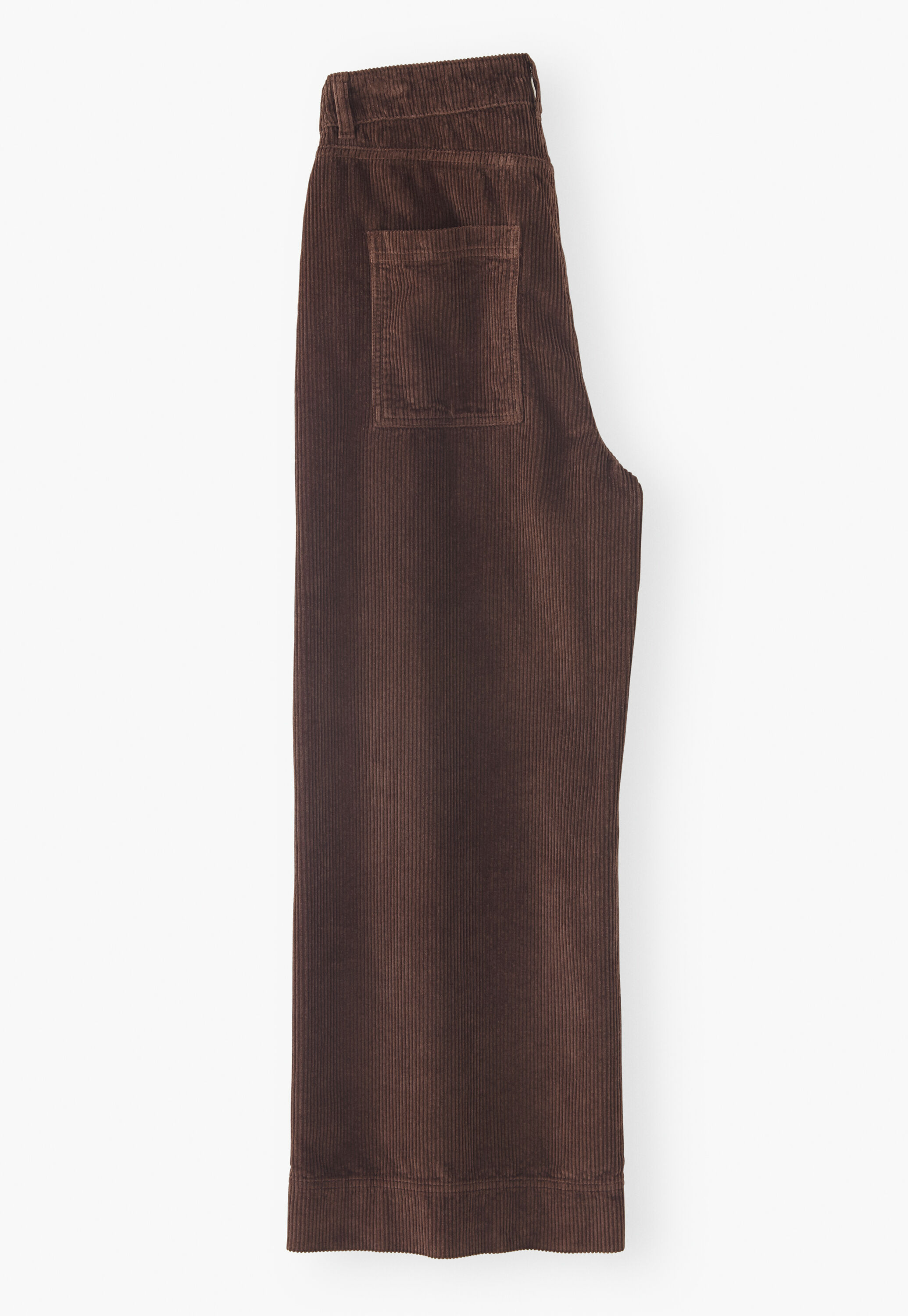 Wide-leg cord trousers