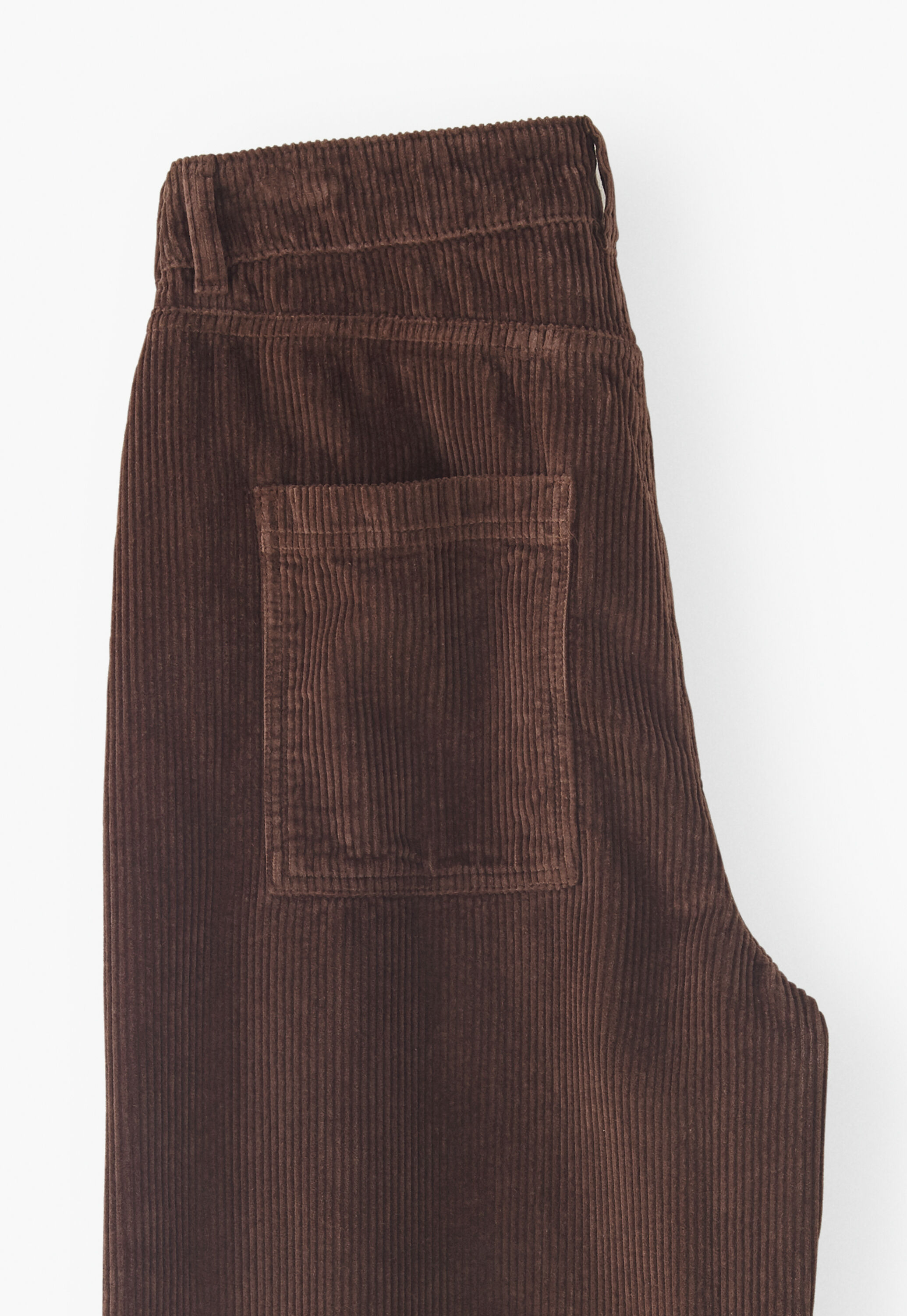 Wide-leg cord trousers