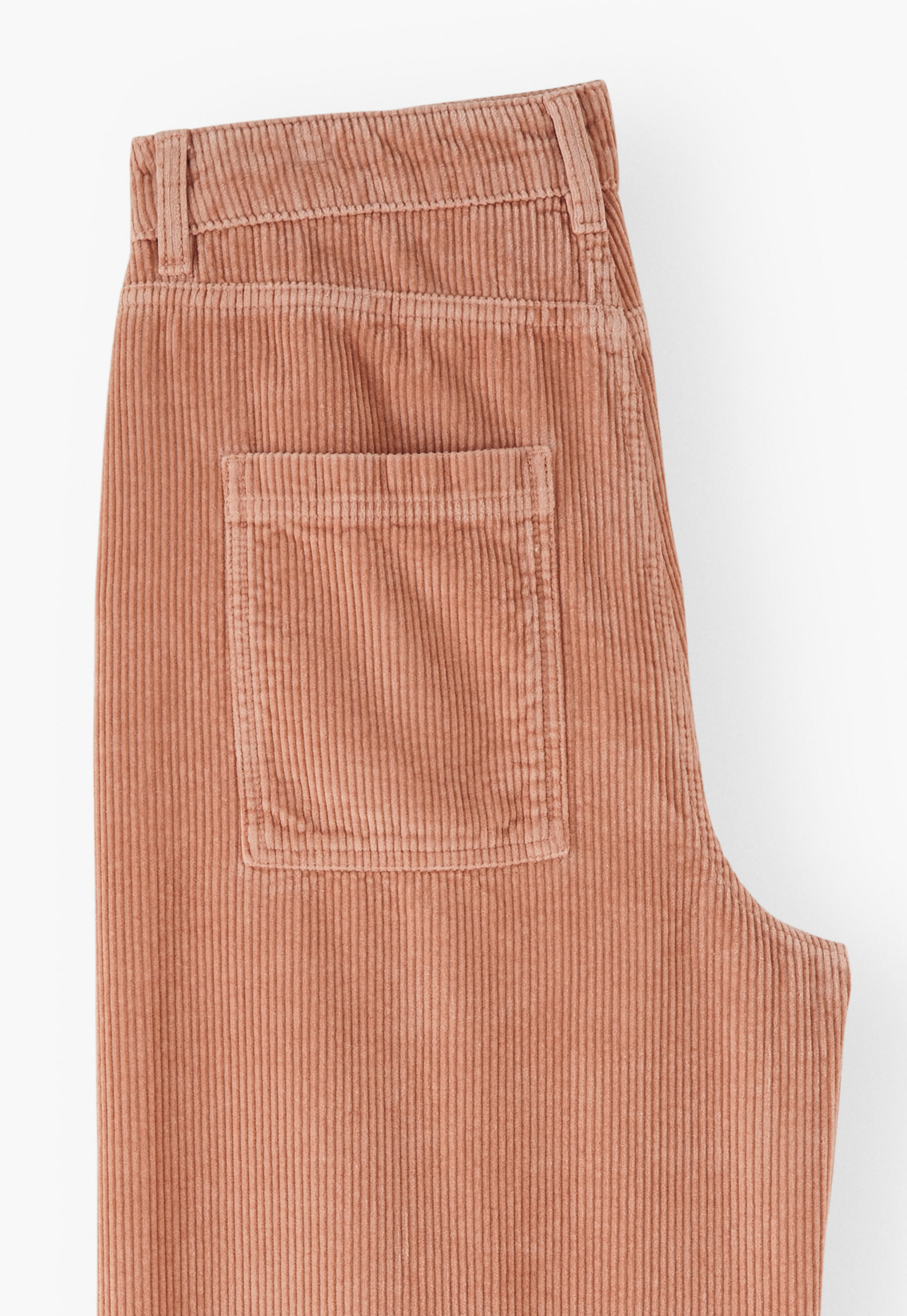 Wide-leg cord trousers