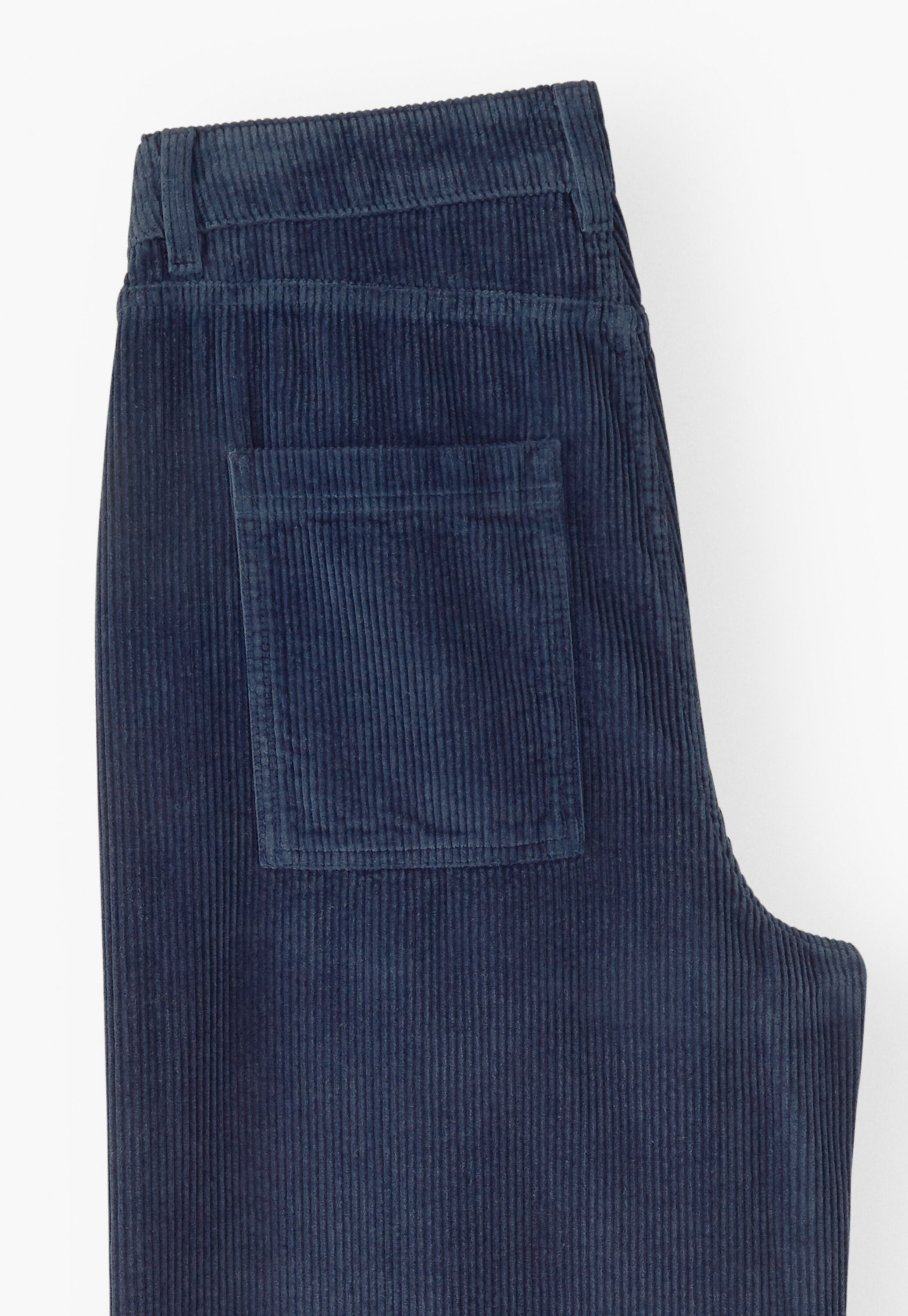 Wide-leg cord trousers