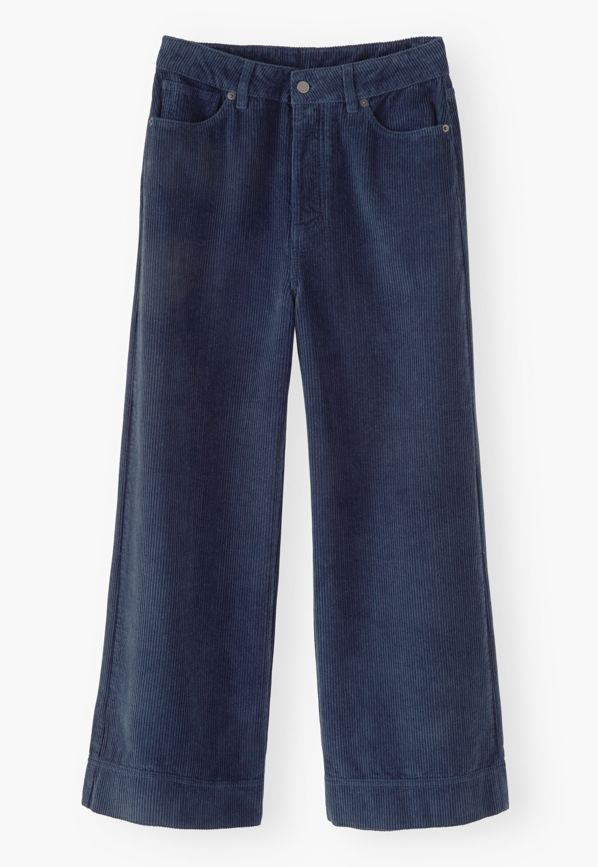Wide-leg cord trousers