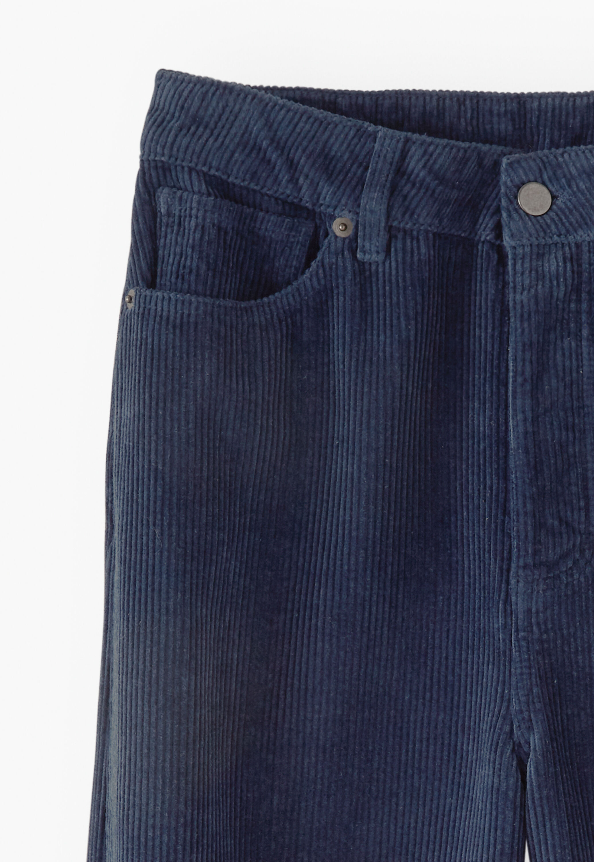 Wide-leg cord trousers