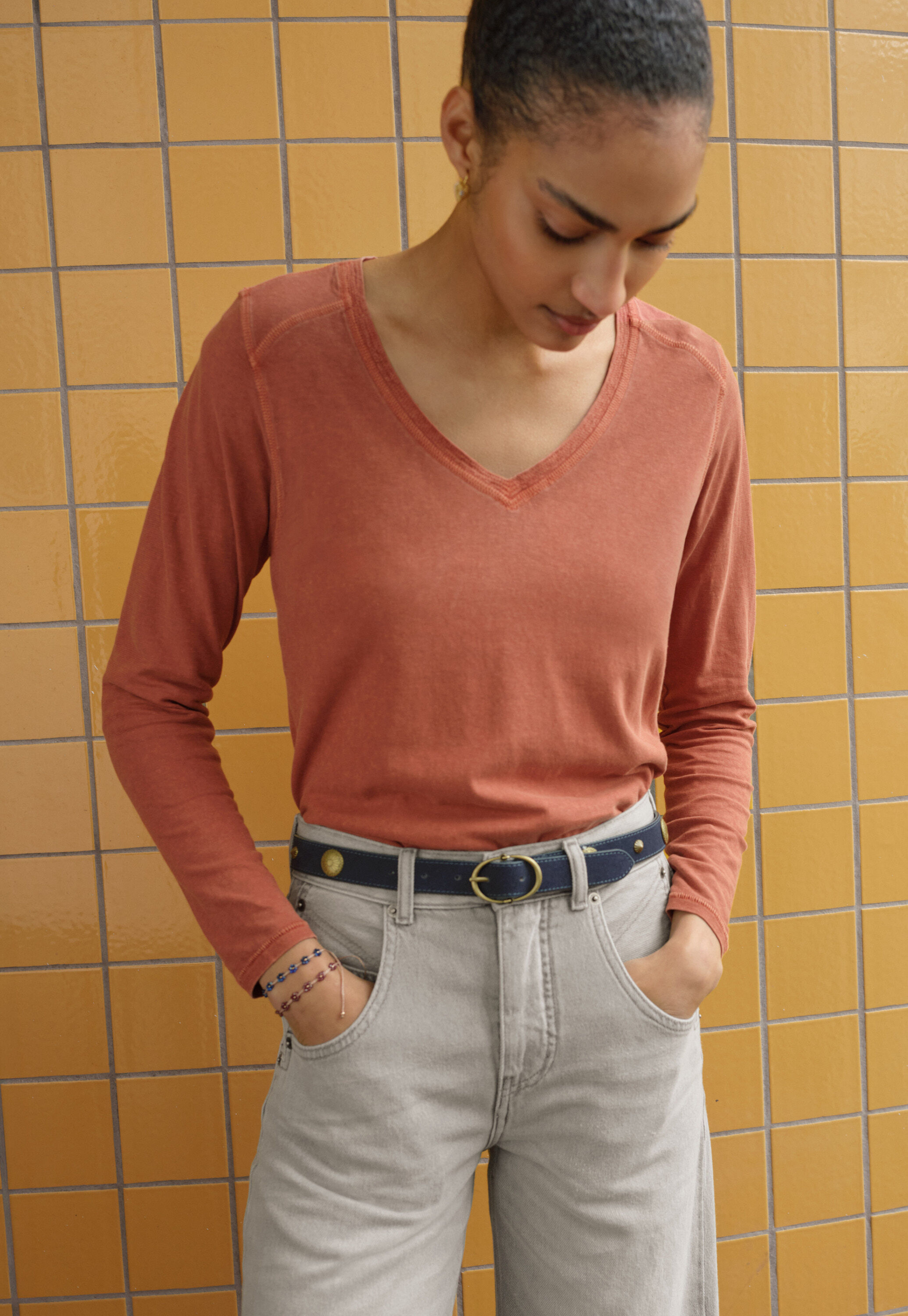 V-neck top