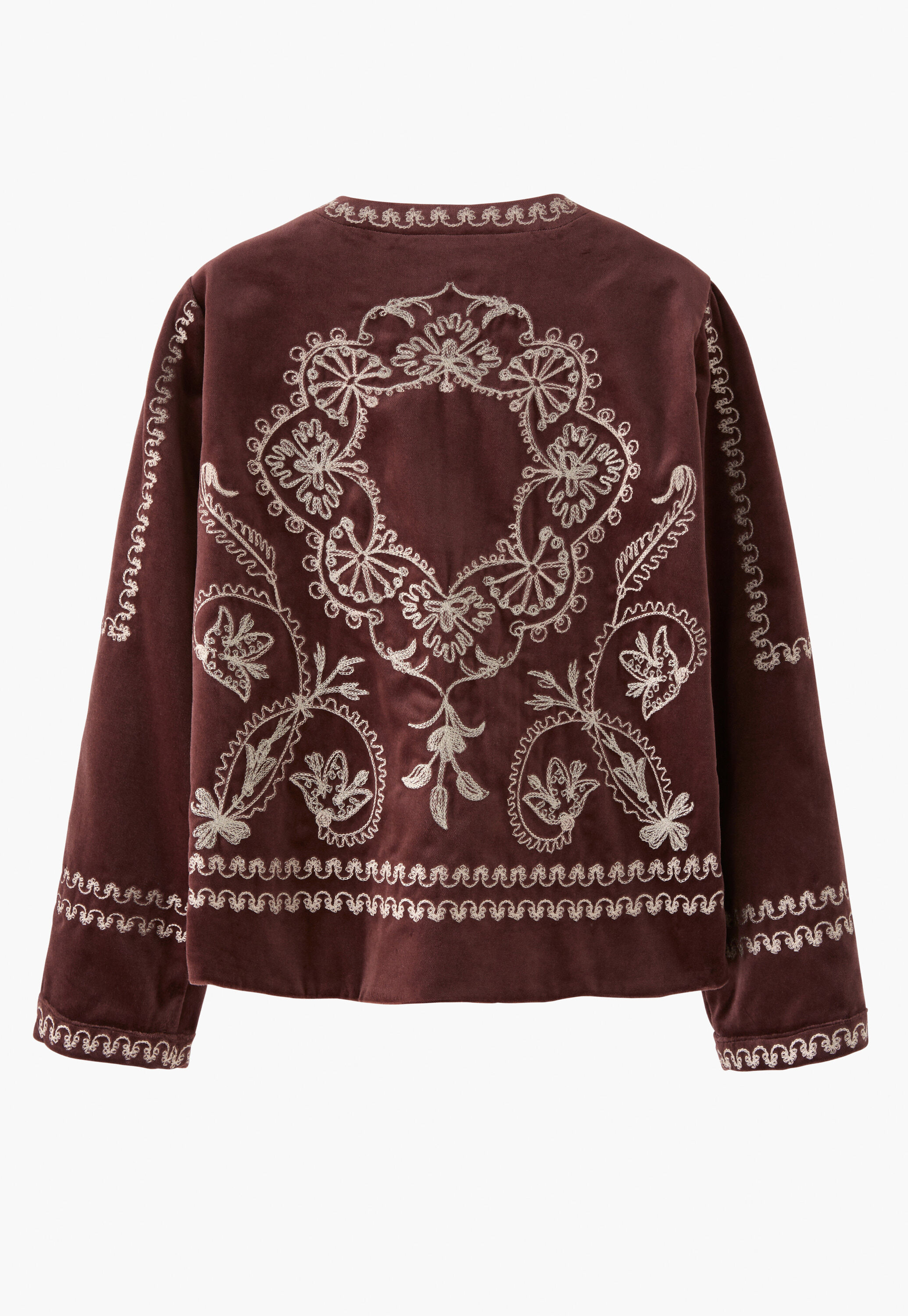 Embroidered velvet jacket