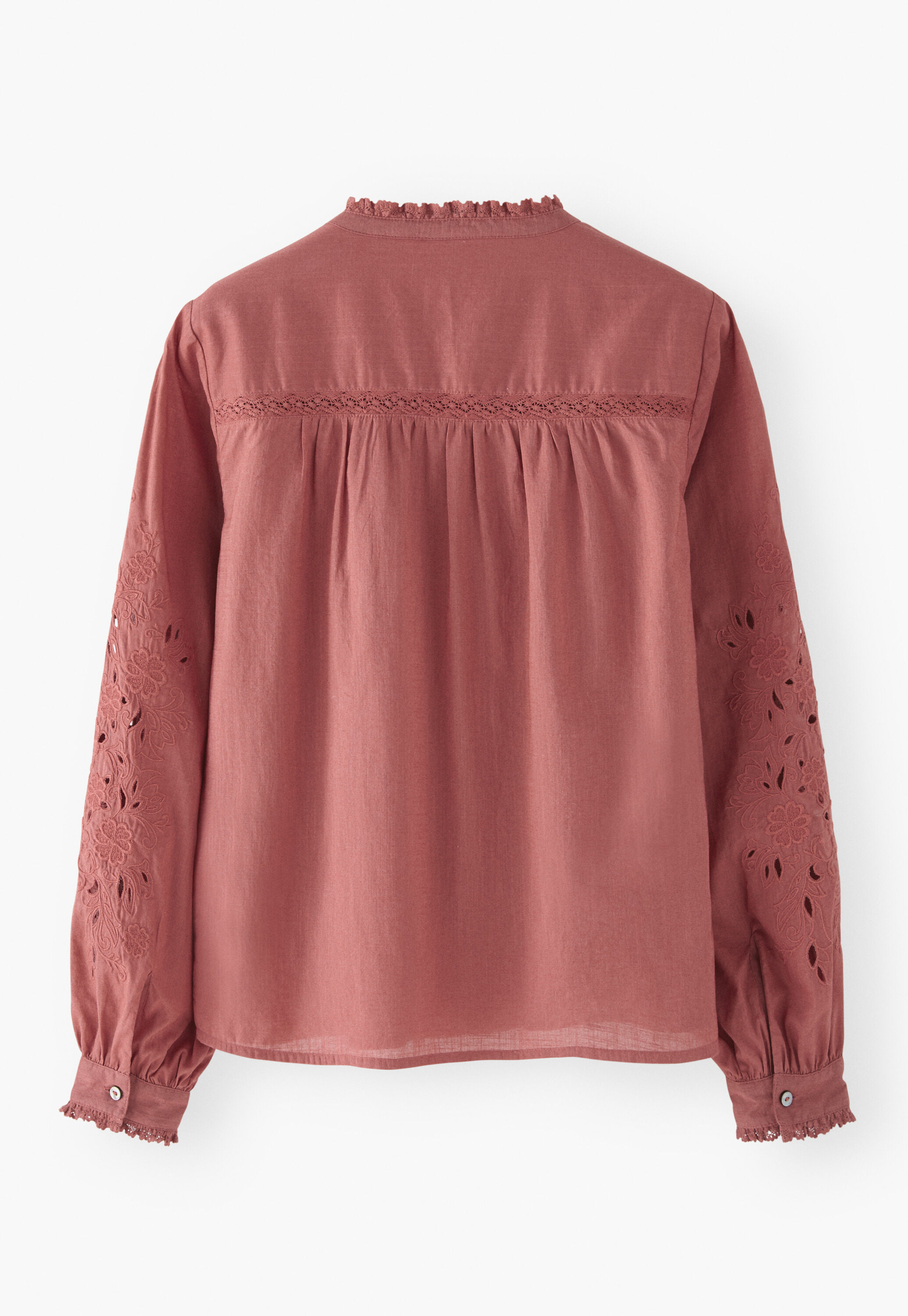 Lace pintuck blouse