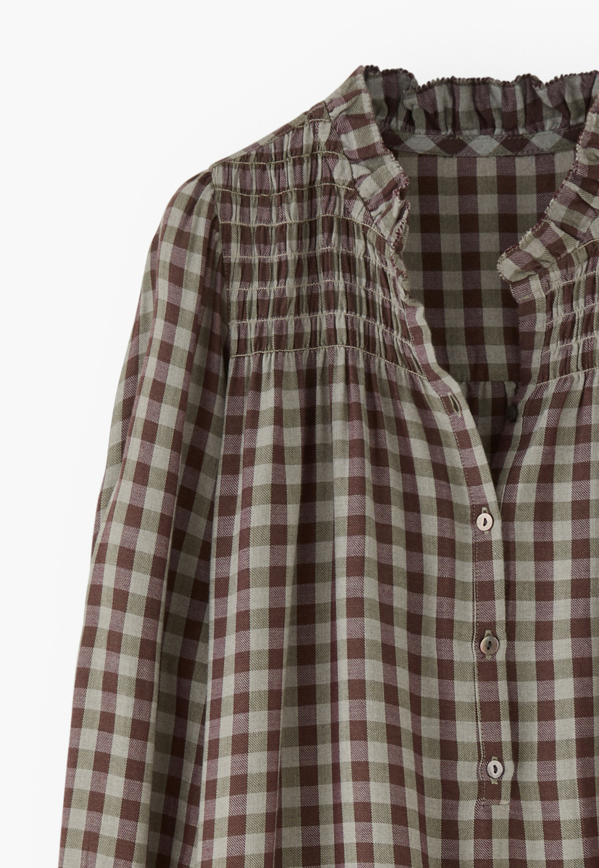 Smocked check dress