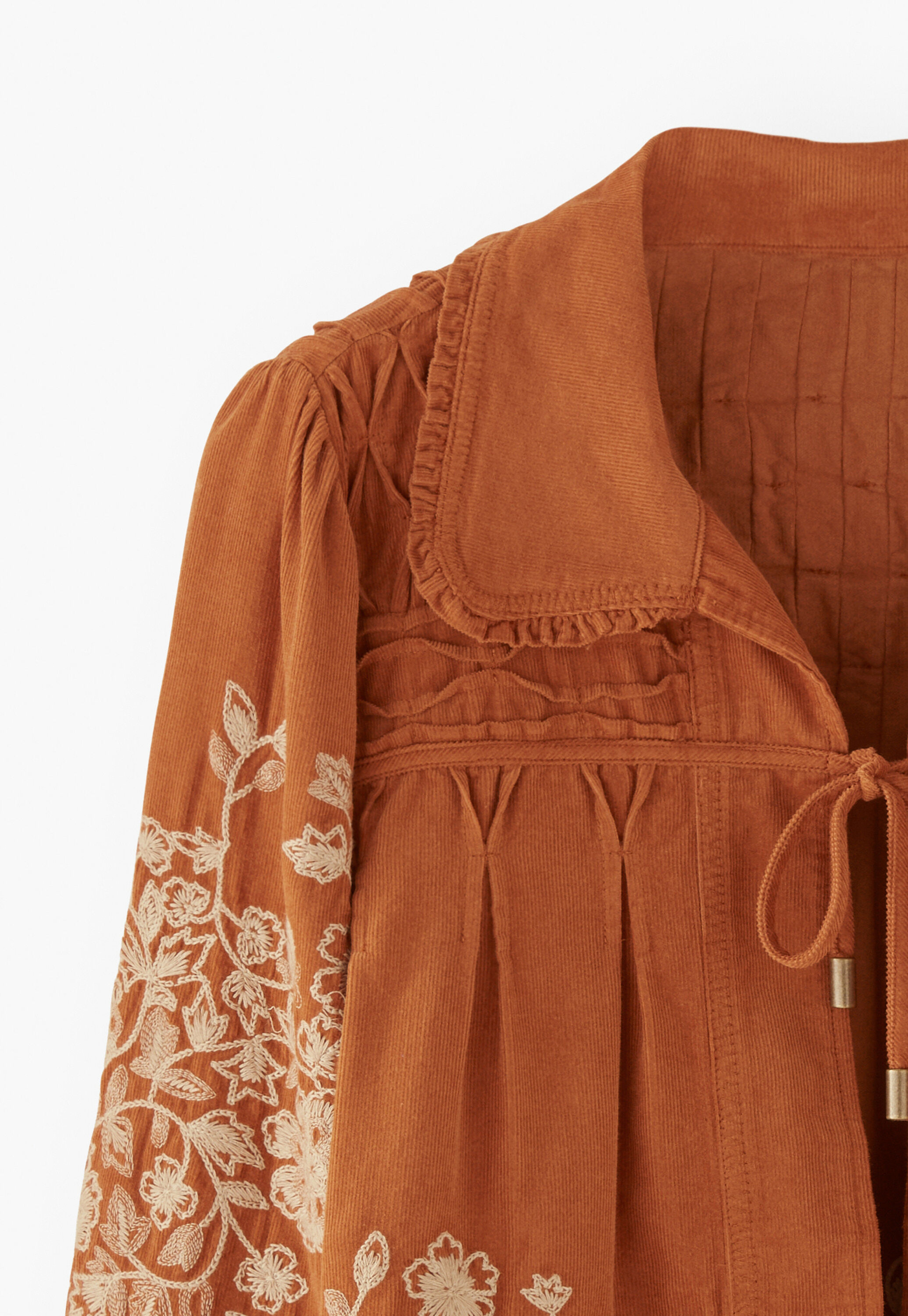 Embroidered cord jacket