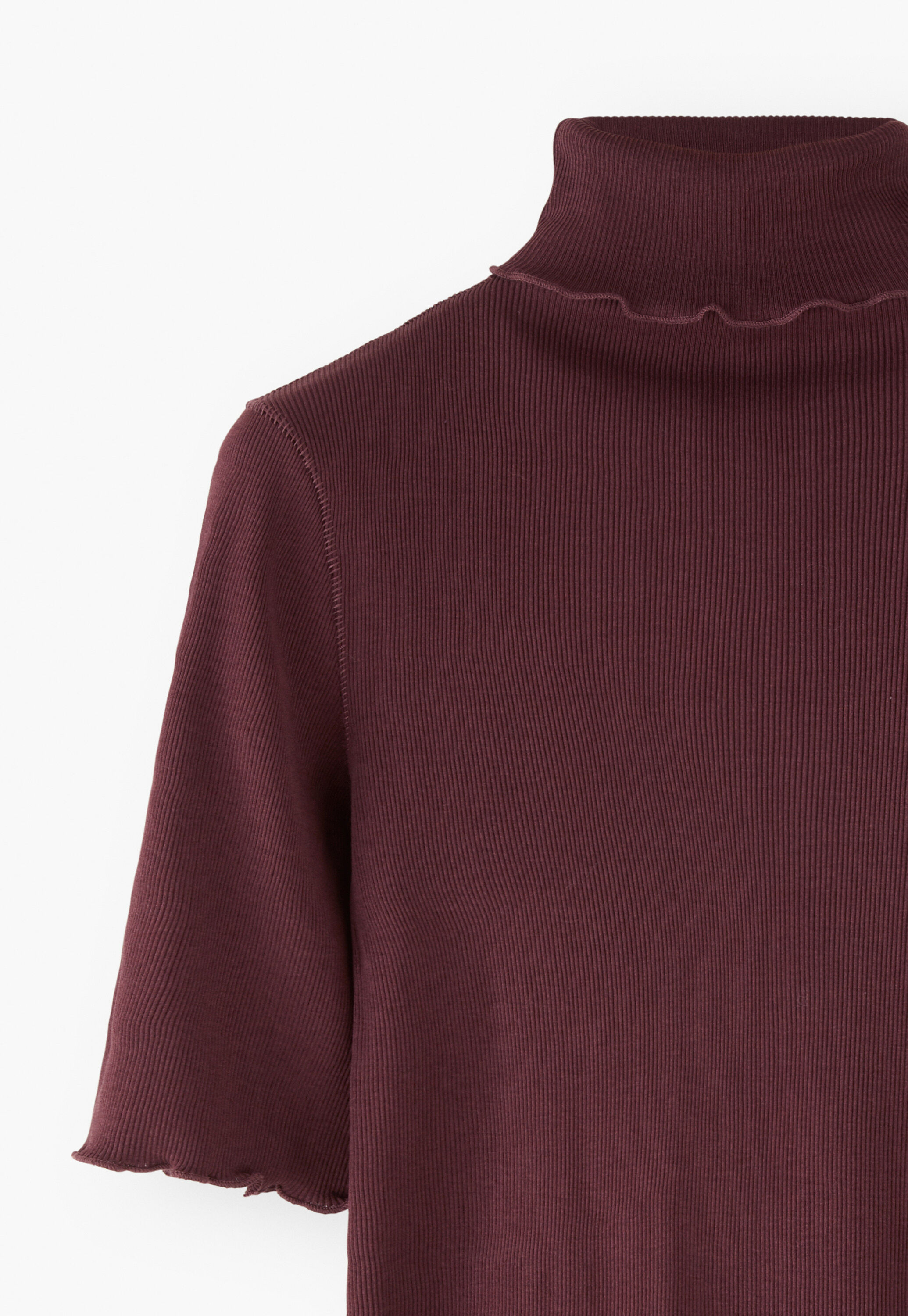 Ribbed roll-neck top