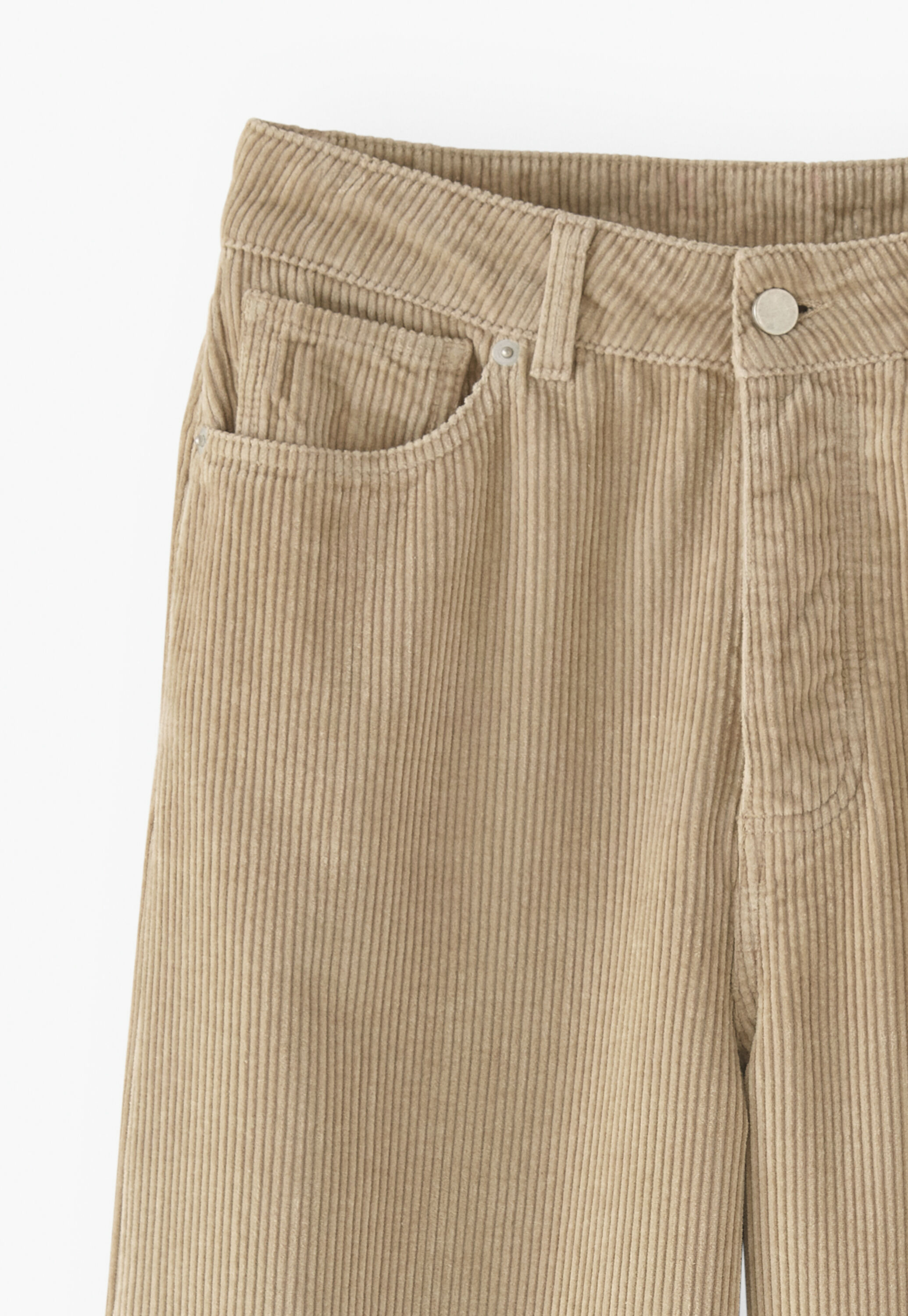 Wide-leg cord trousers