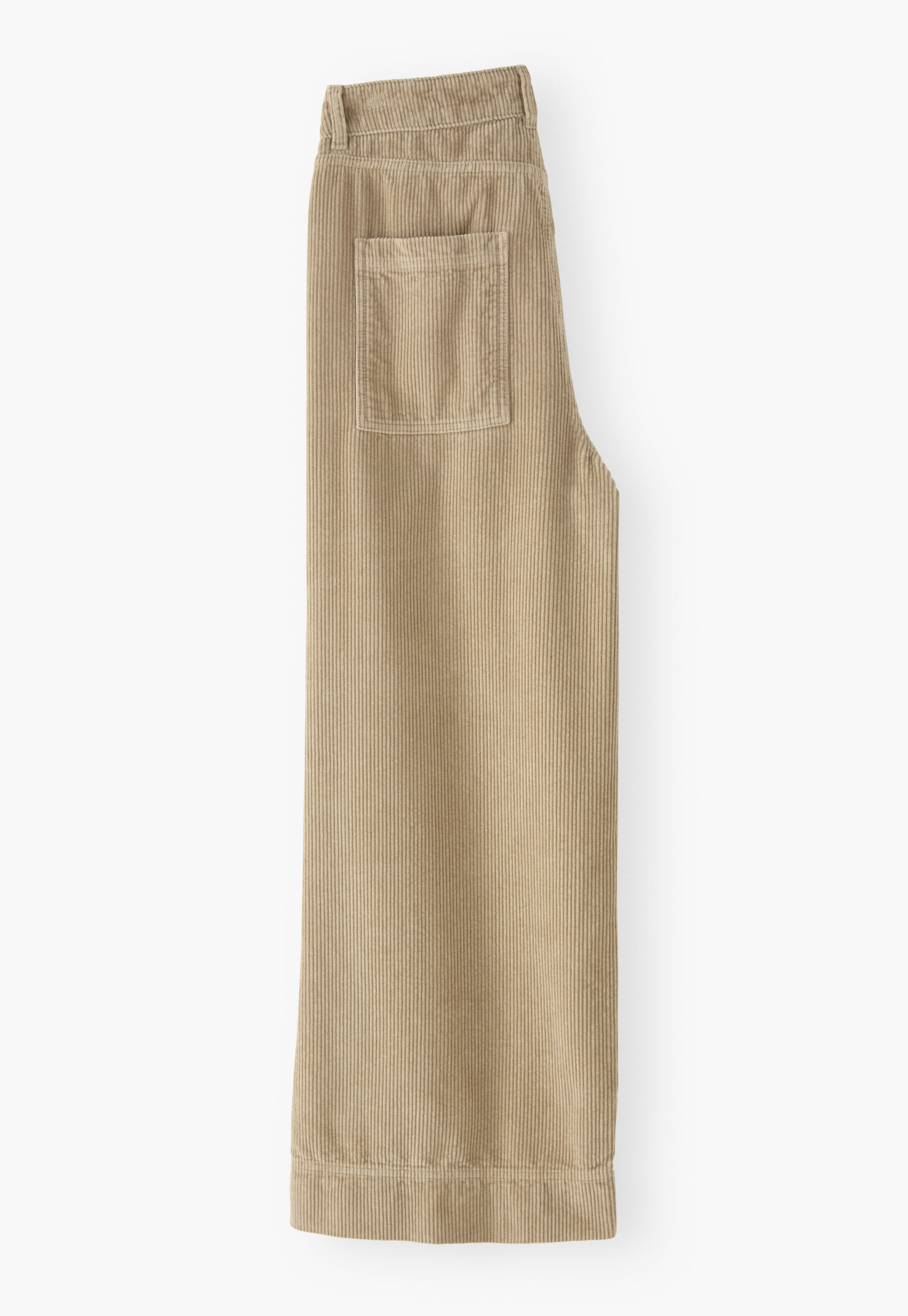 Wide-leg cord trousers