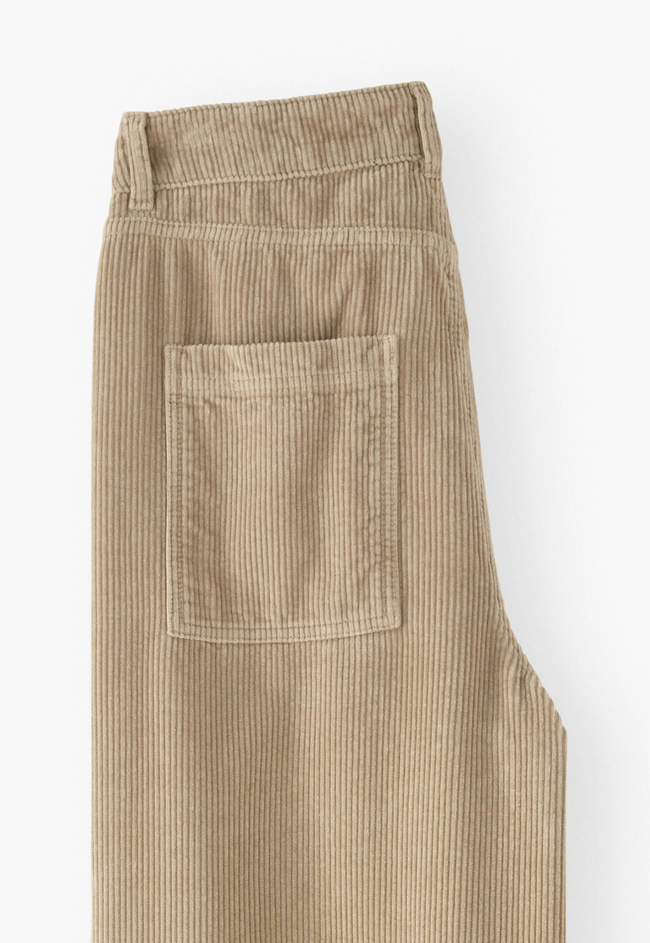 Wide-leg cord trousers