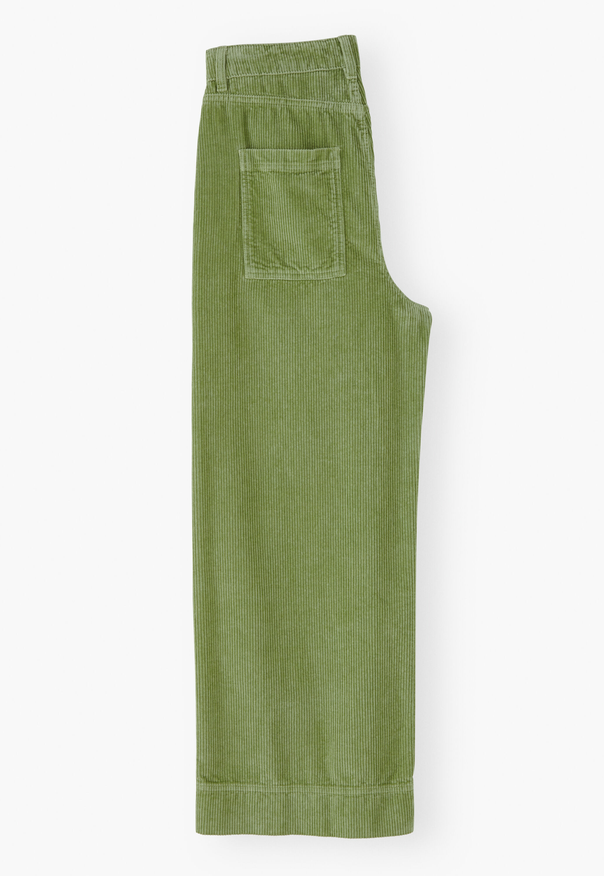 Wide-leg cord trousers