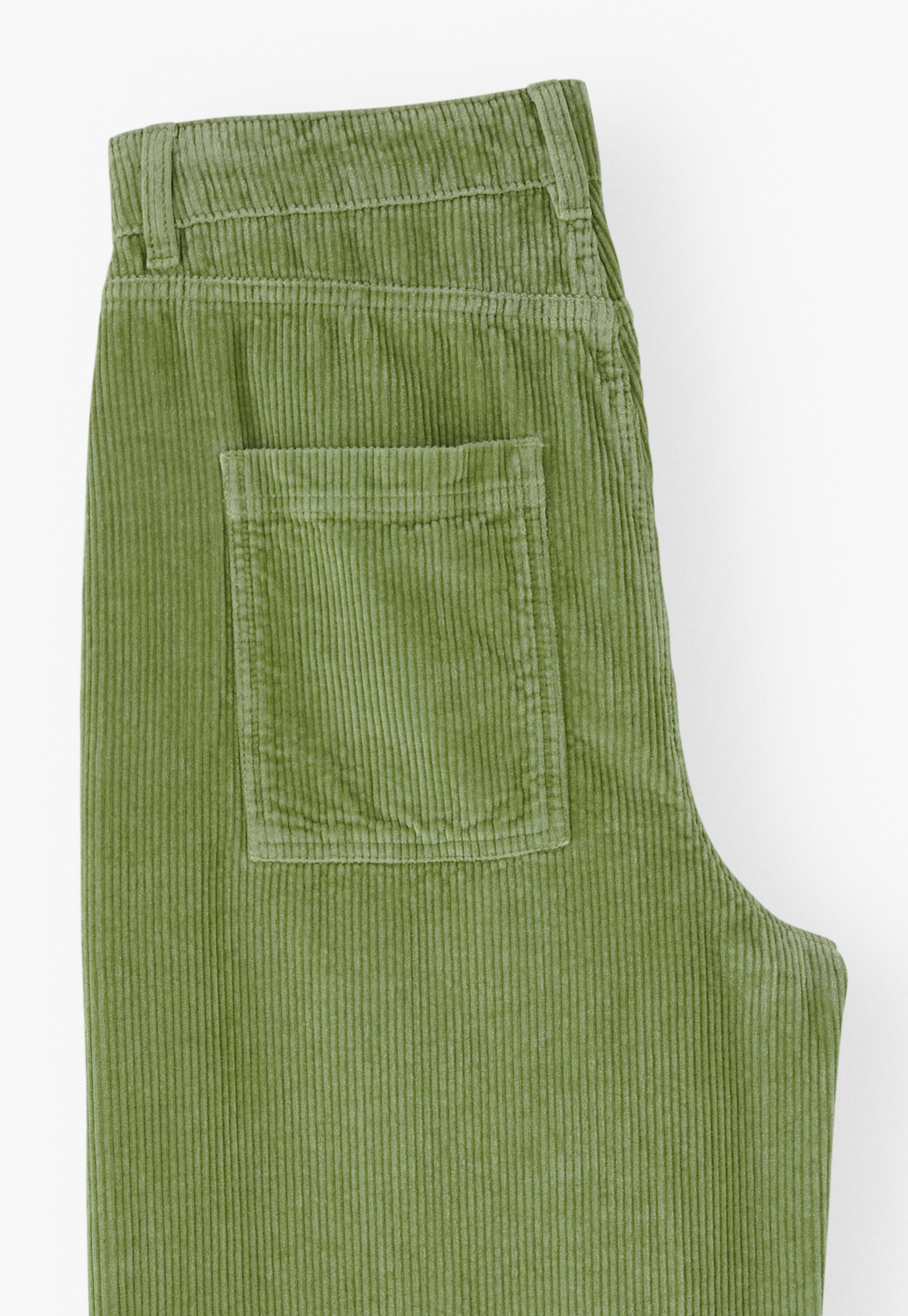Wide-leg cord trousers