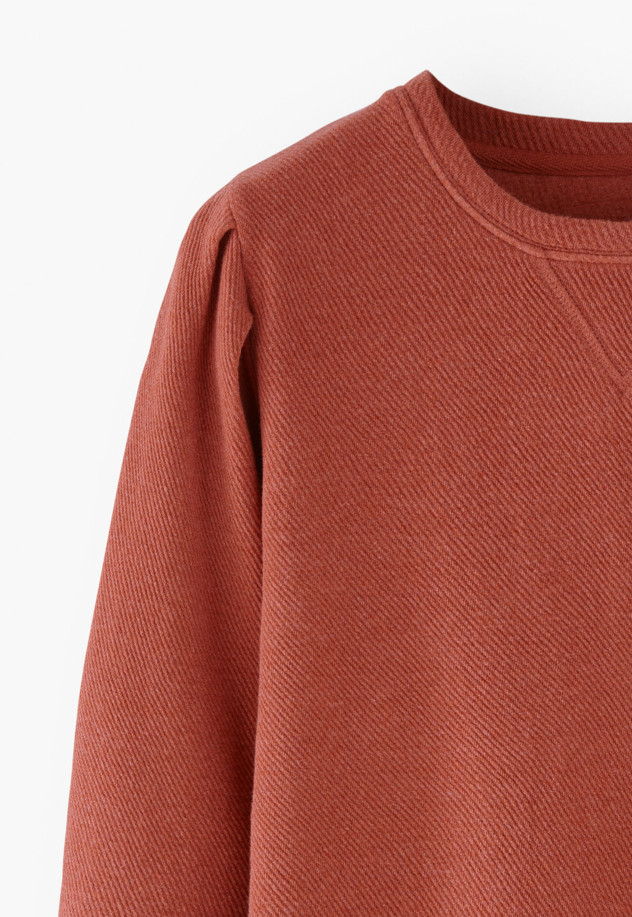 Pleat-sleeve sweatshirt