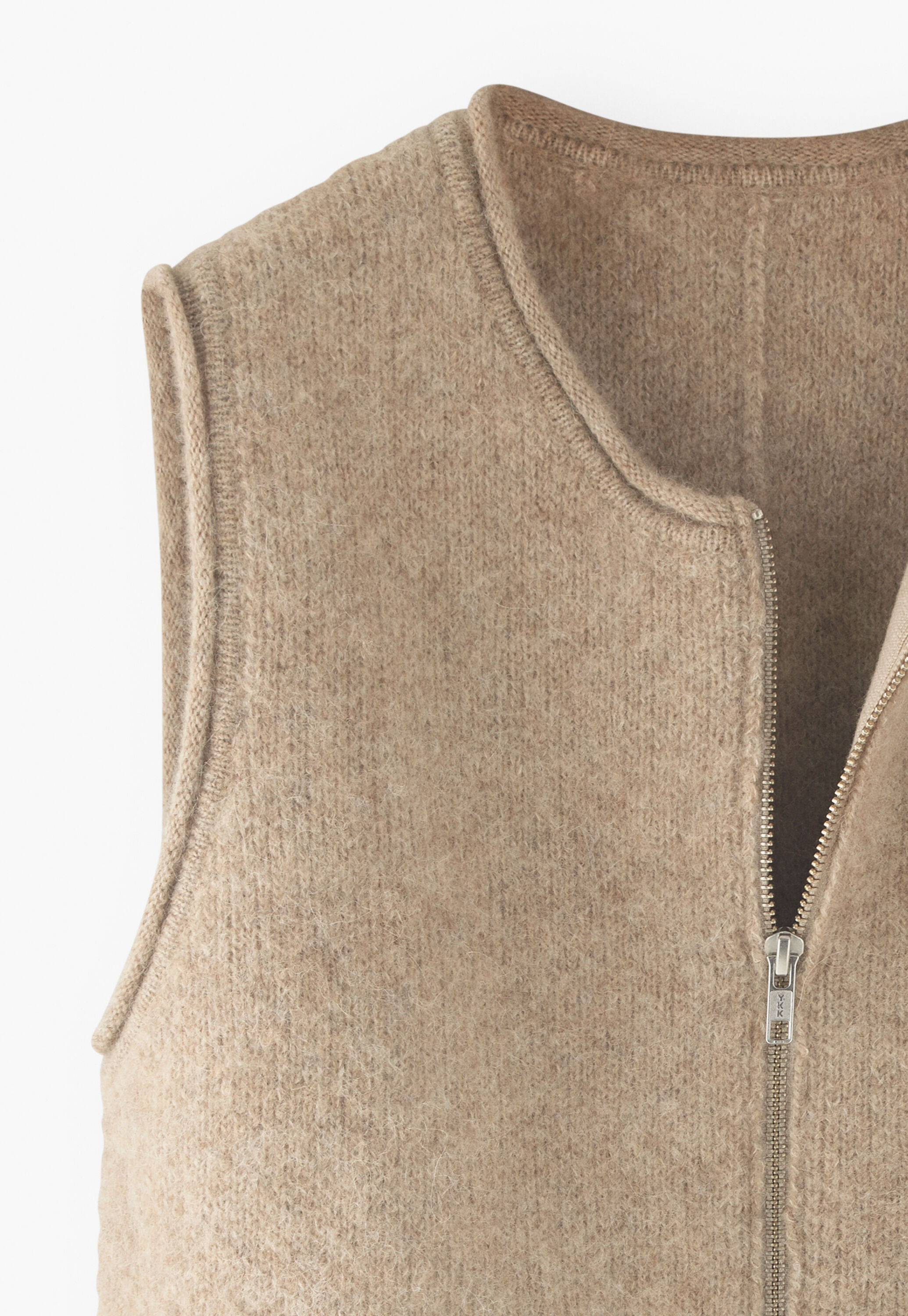 Knitted gilet, Fawn, large