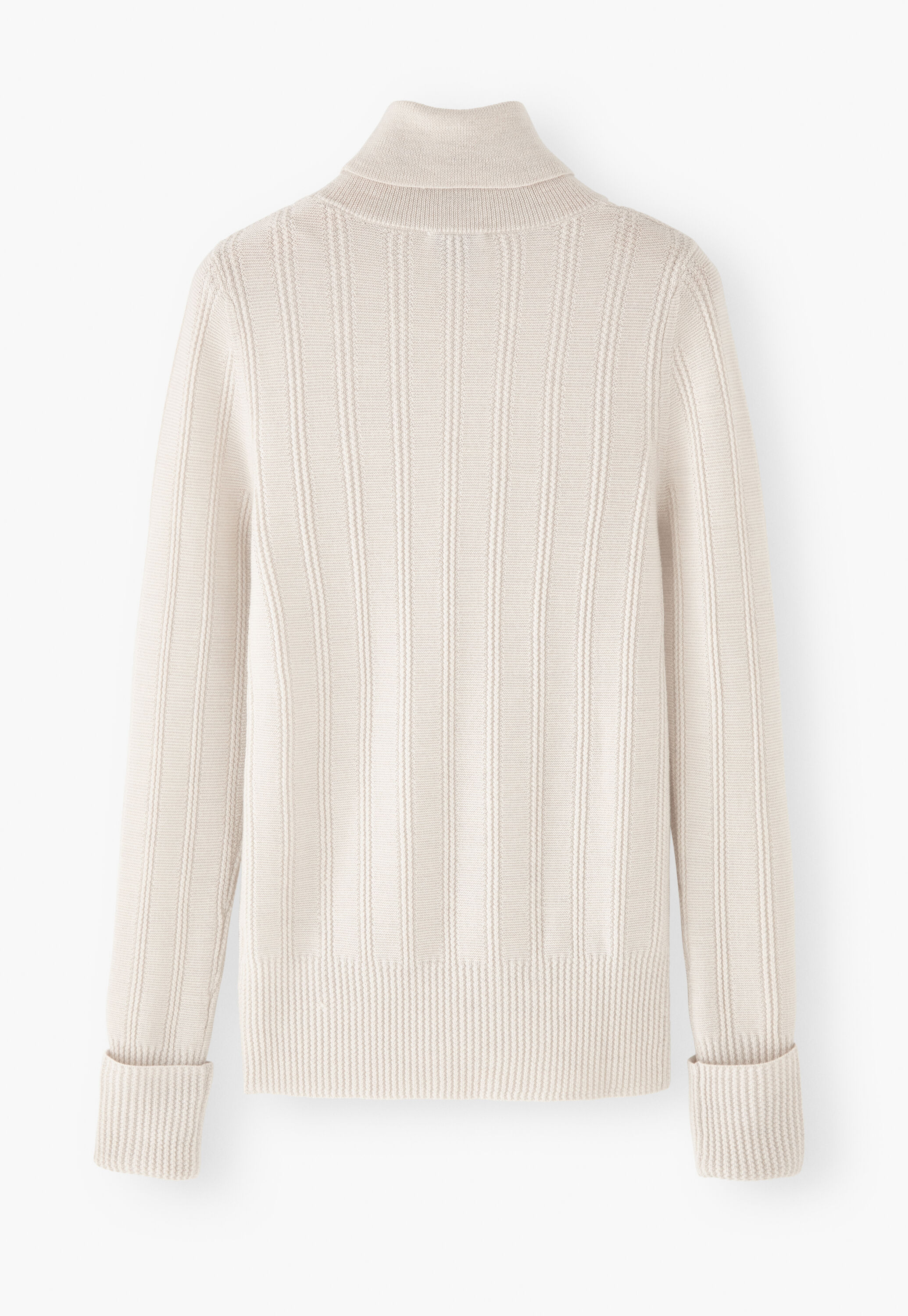 Roll-neck sweater, Ivory, large