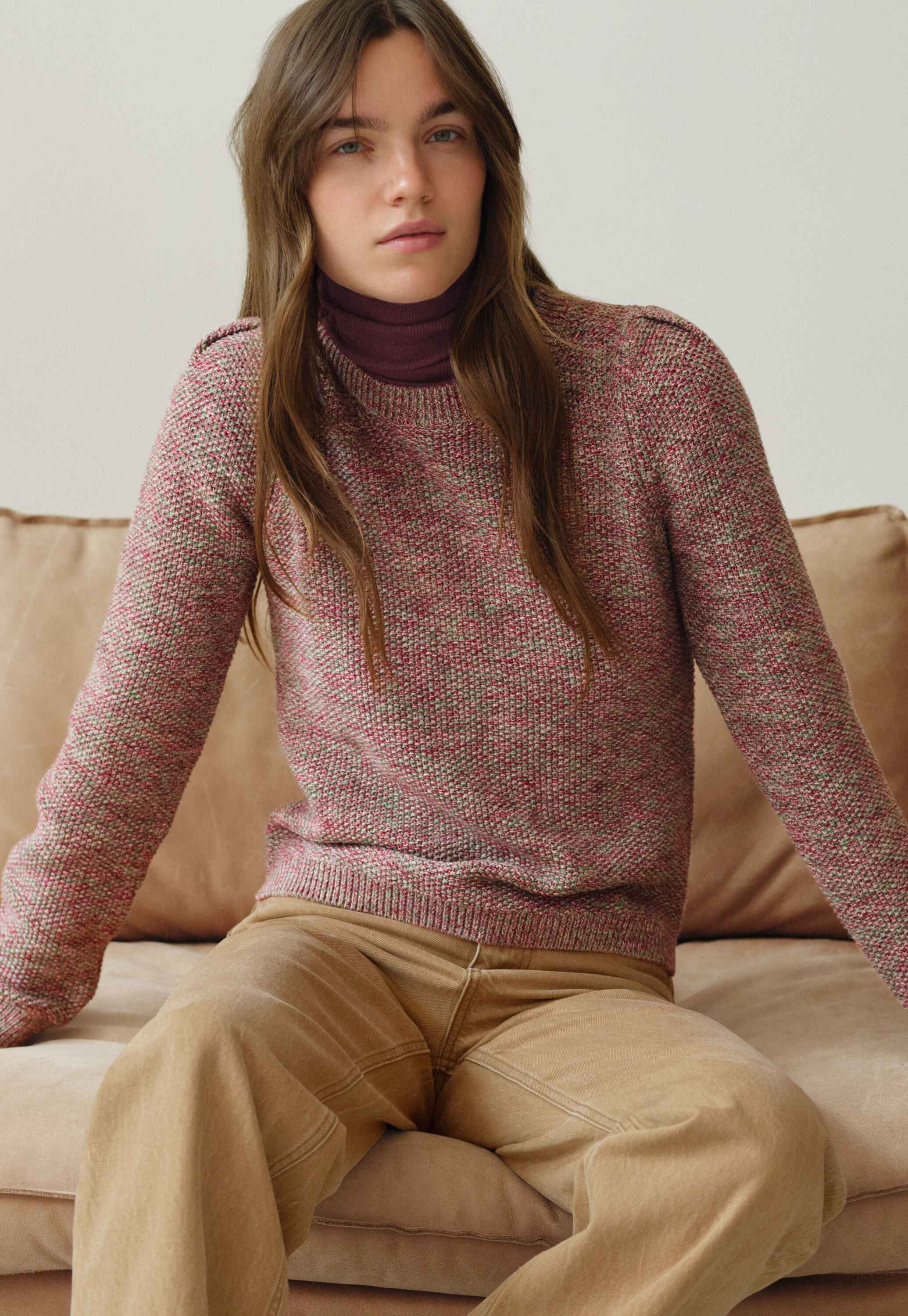 Moss-stitch sweater