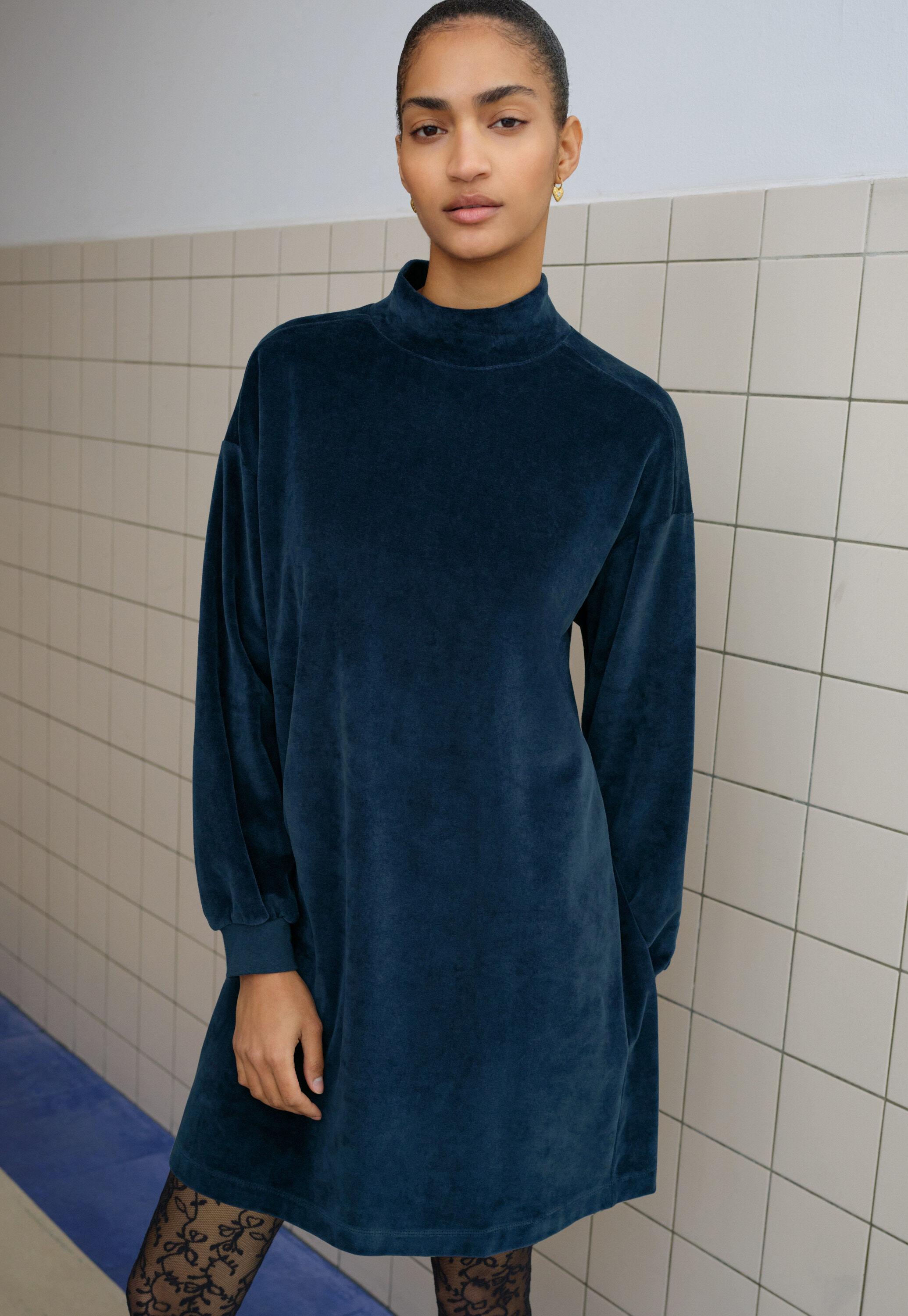 Jersey sweatshirt dress