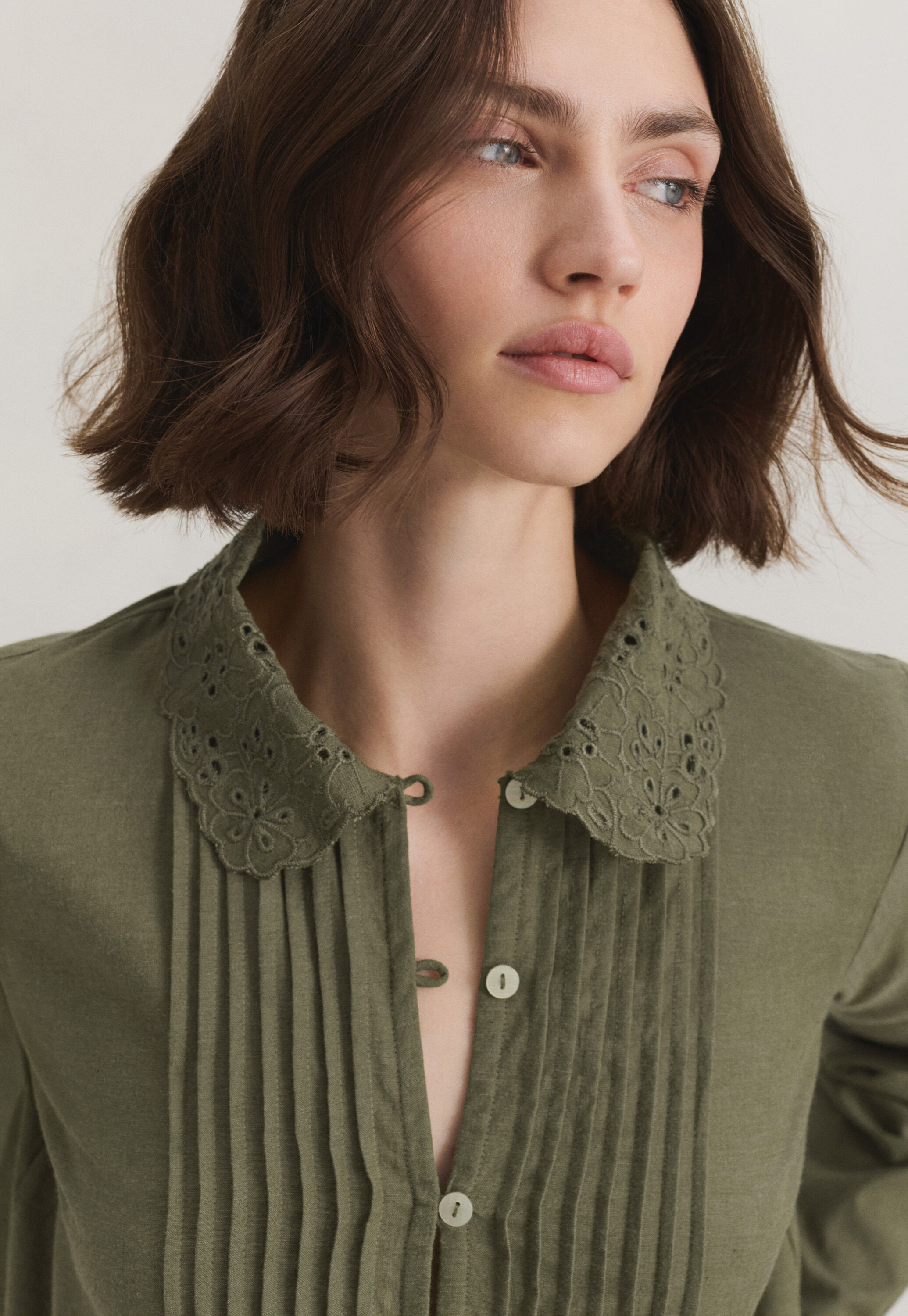 Pleated blouse