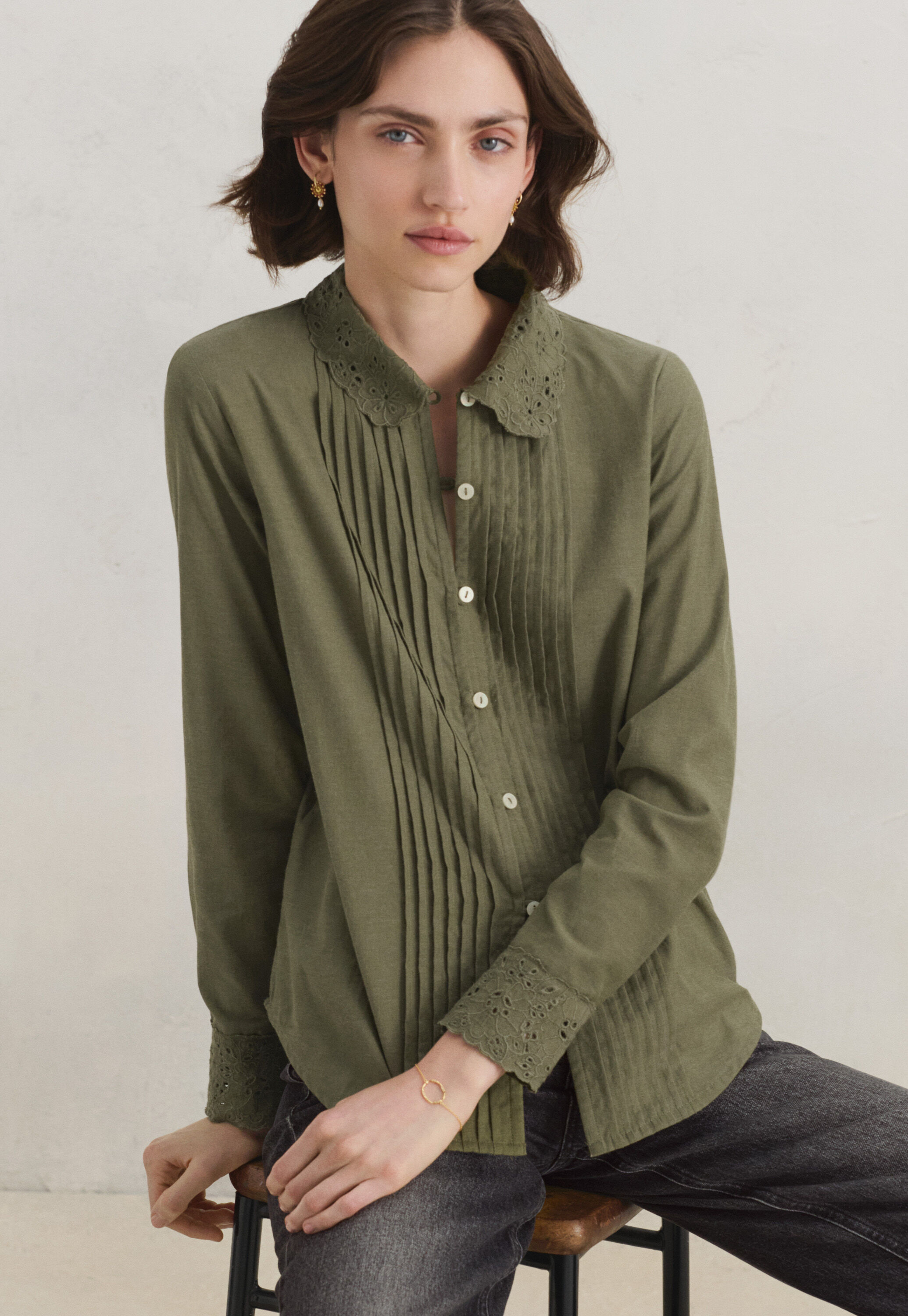 Pleated blouse