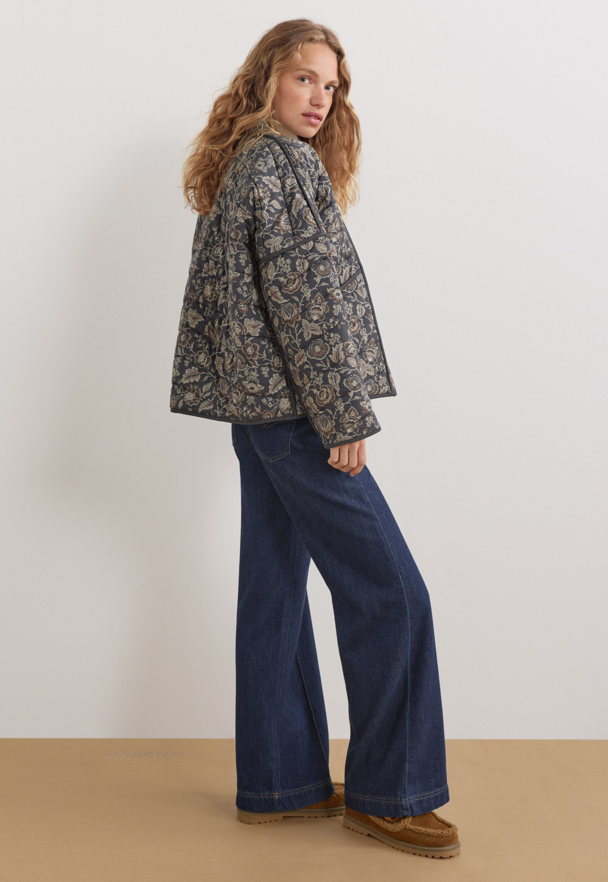 Quilted print jacket