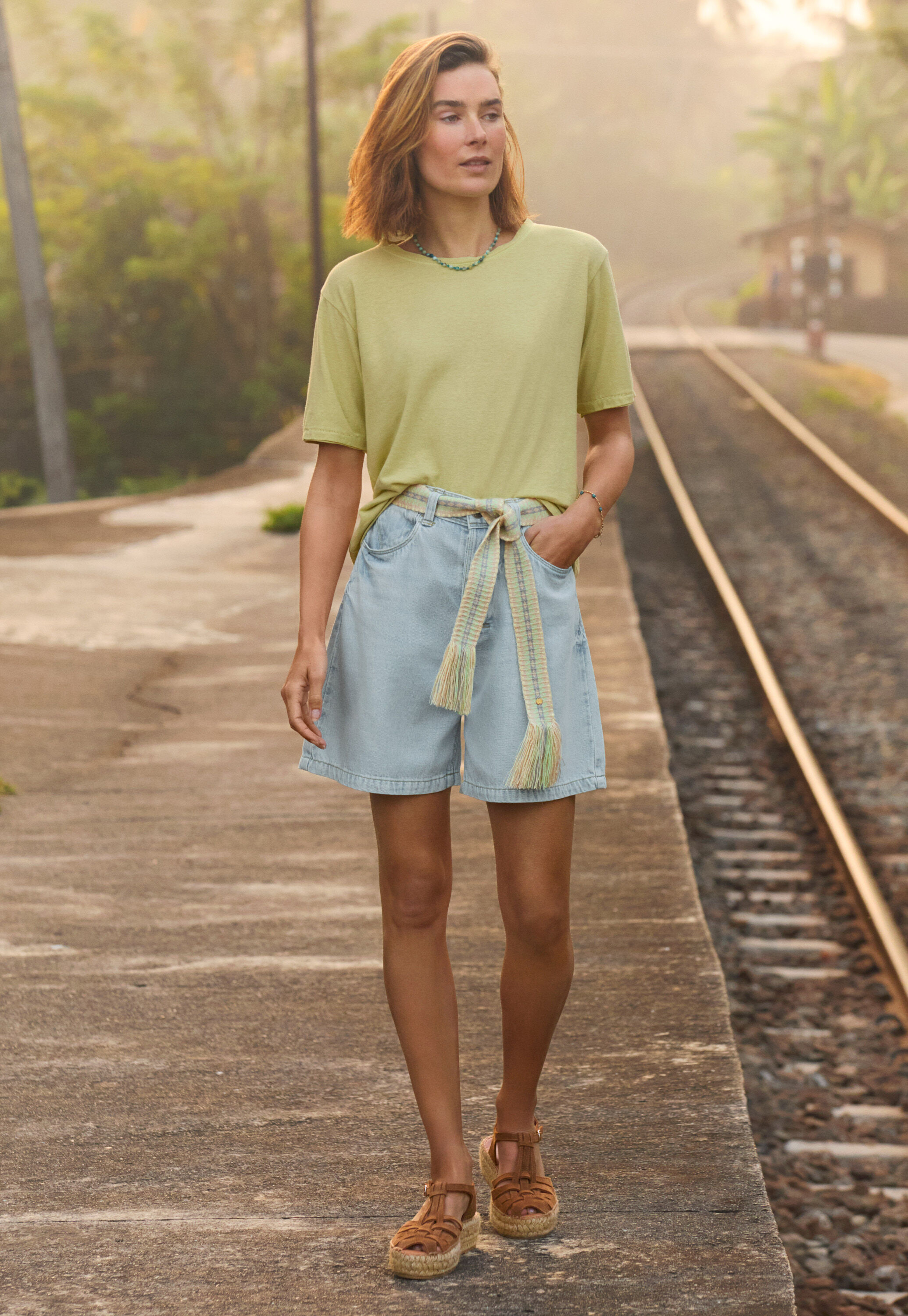 Denim shorts