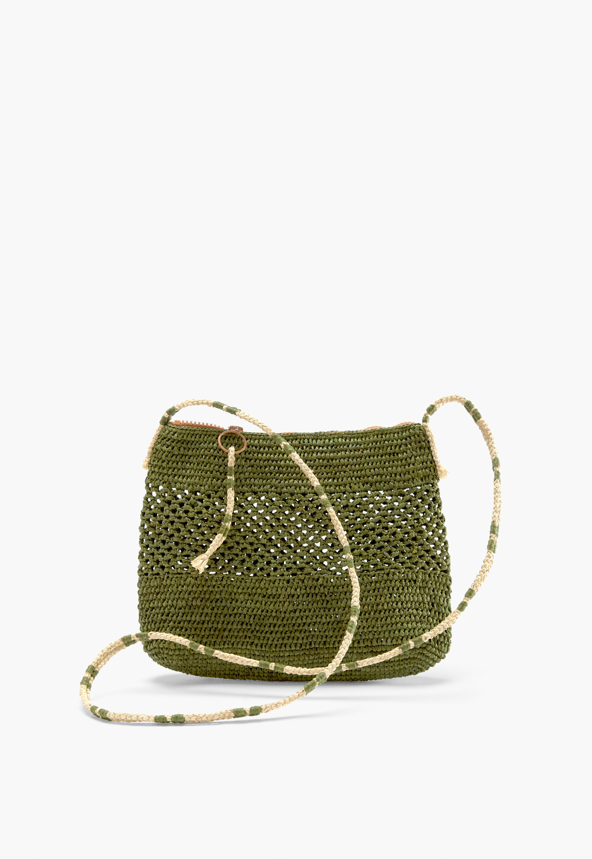 Crochet cross-body bag