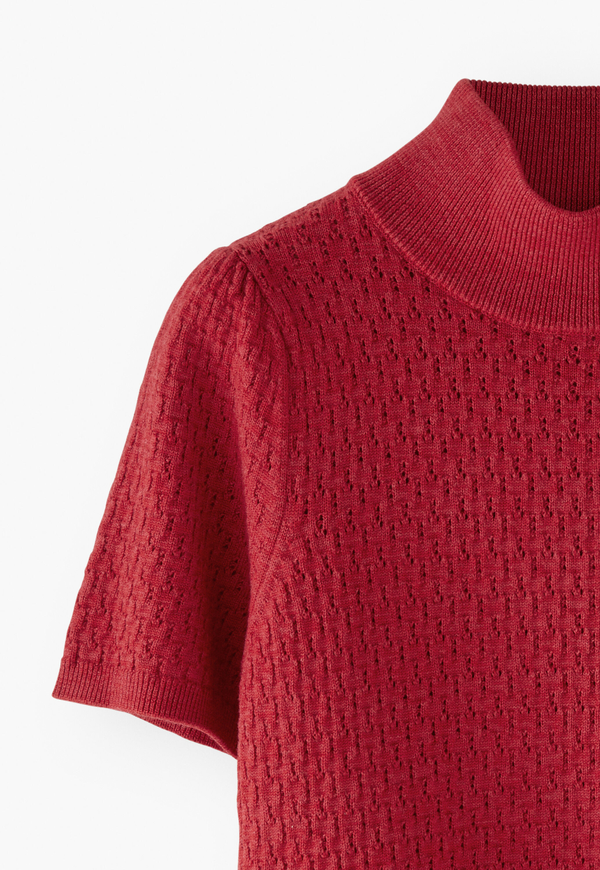 Pointelle-stitch sweater