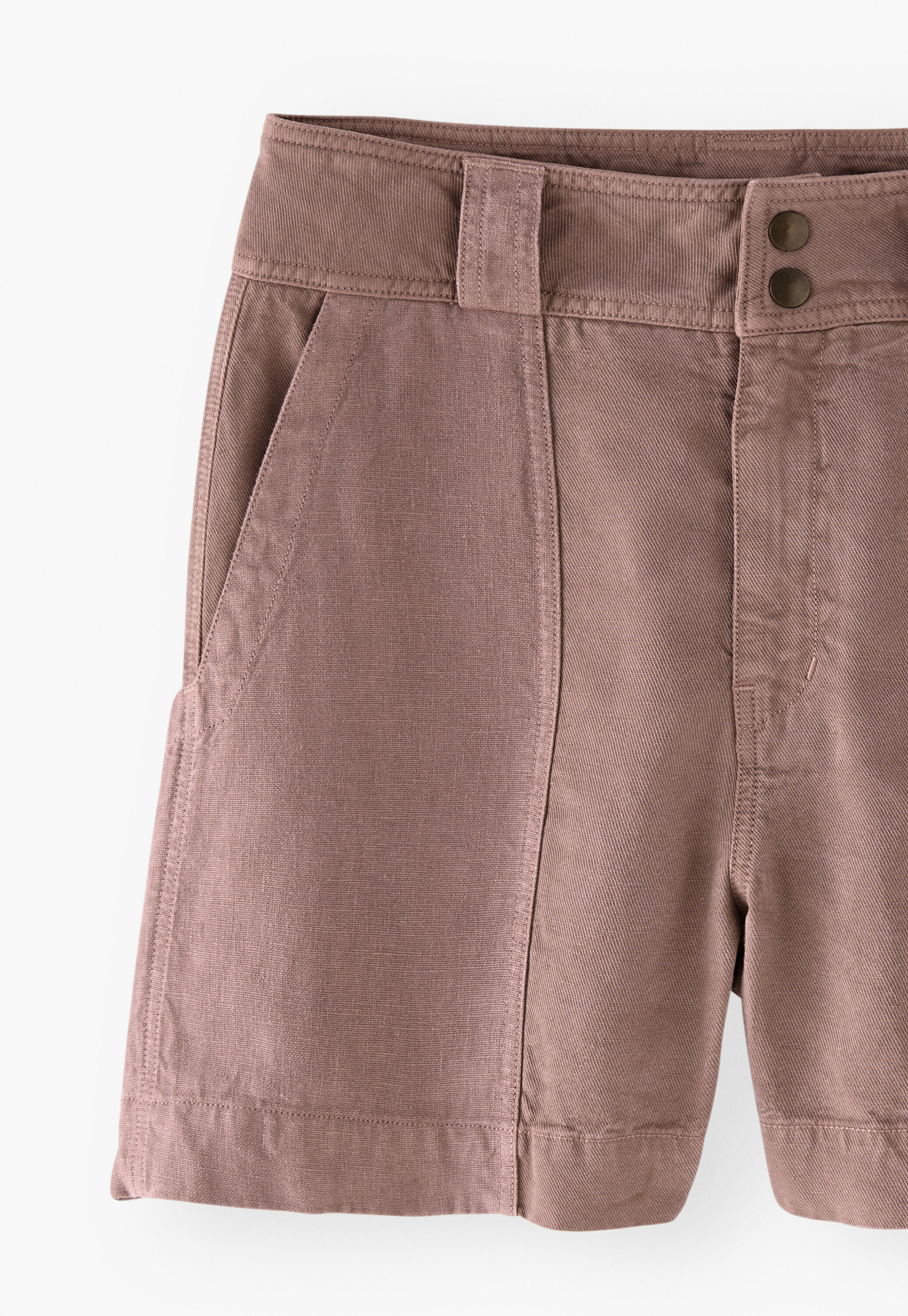 Contrast-fabric shorts