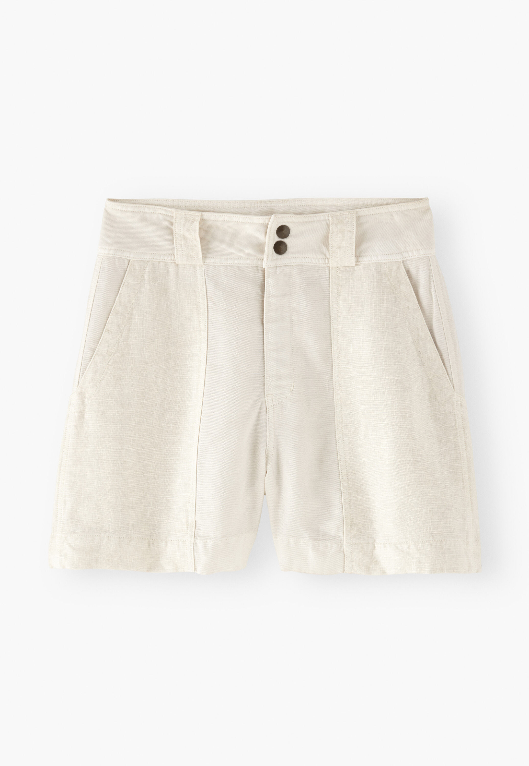 Contrast-fabric shorts