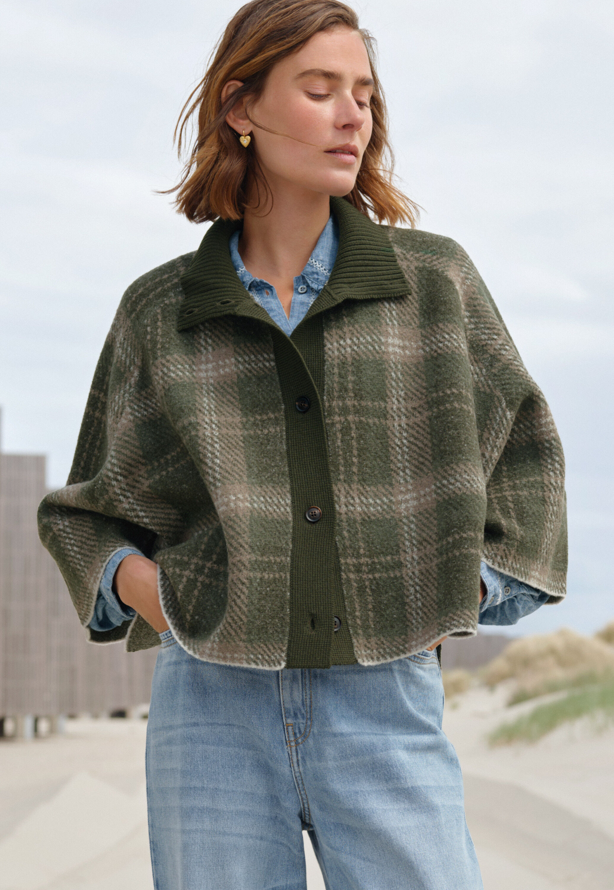 Knitted cape