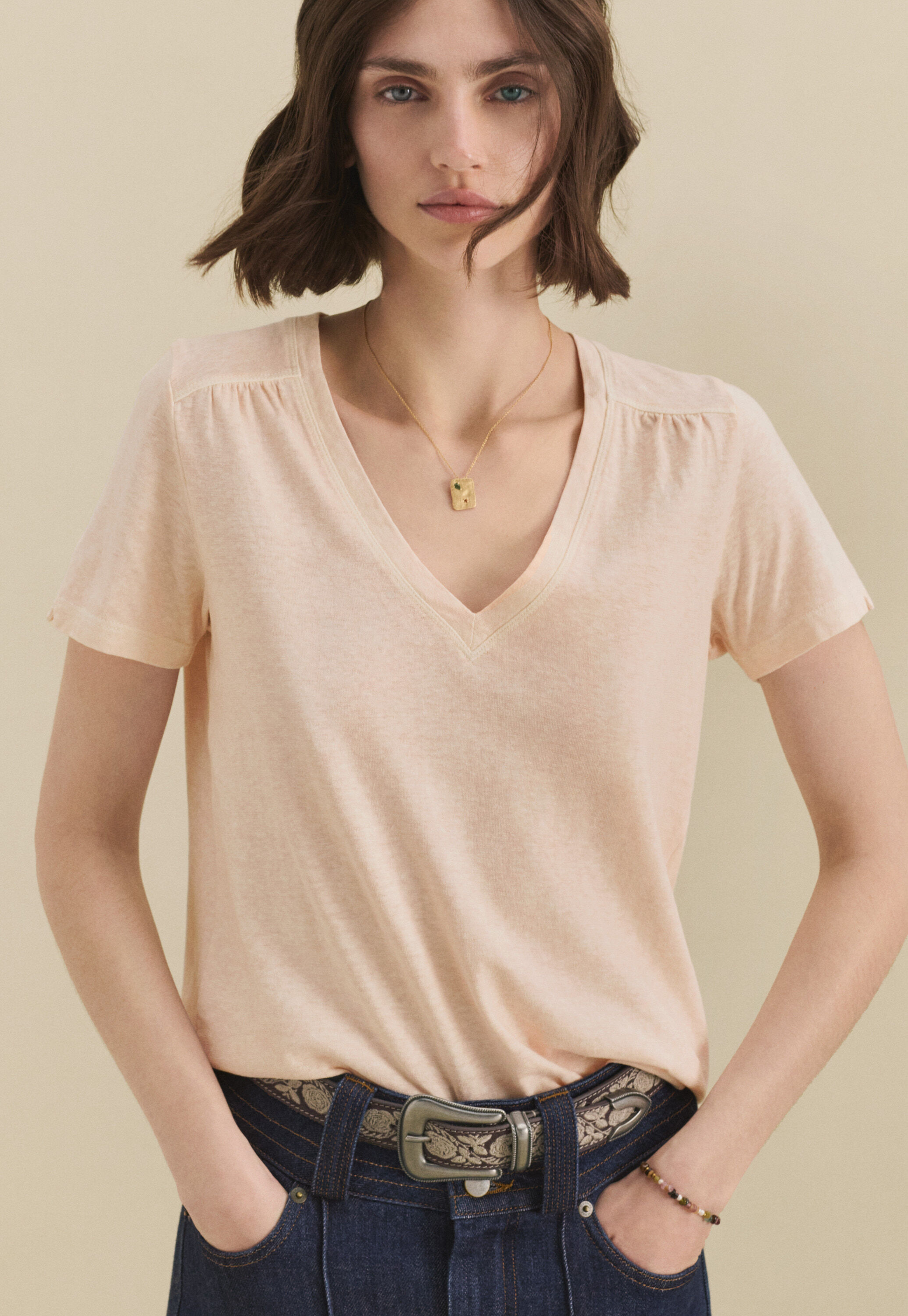 V-neck top