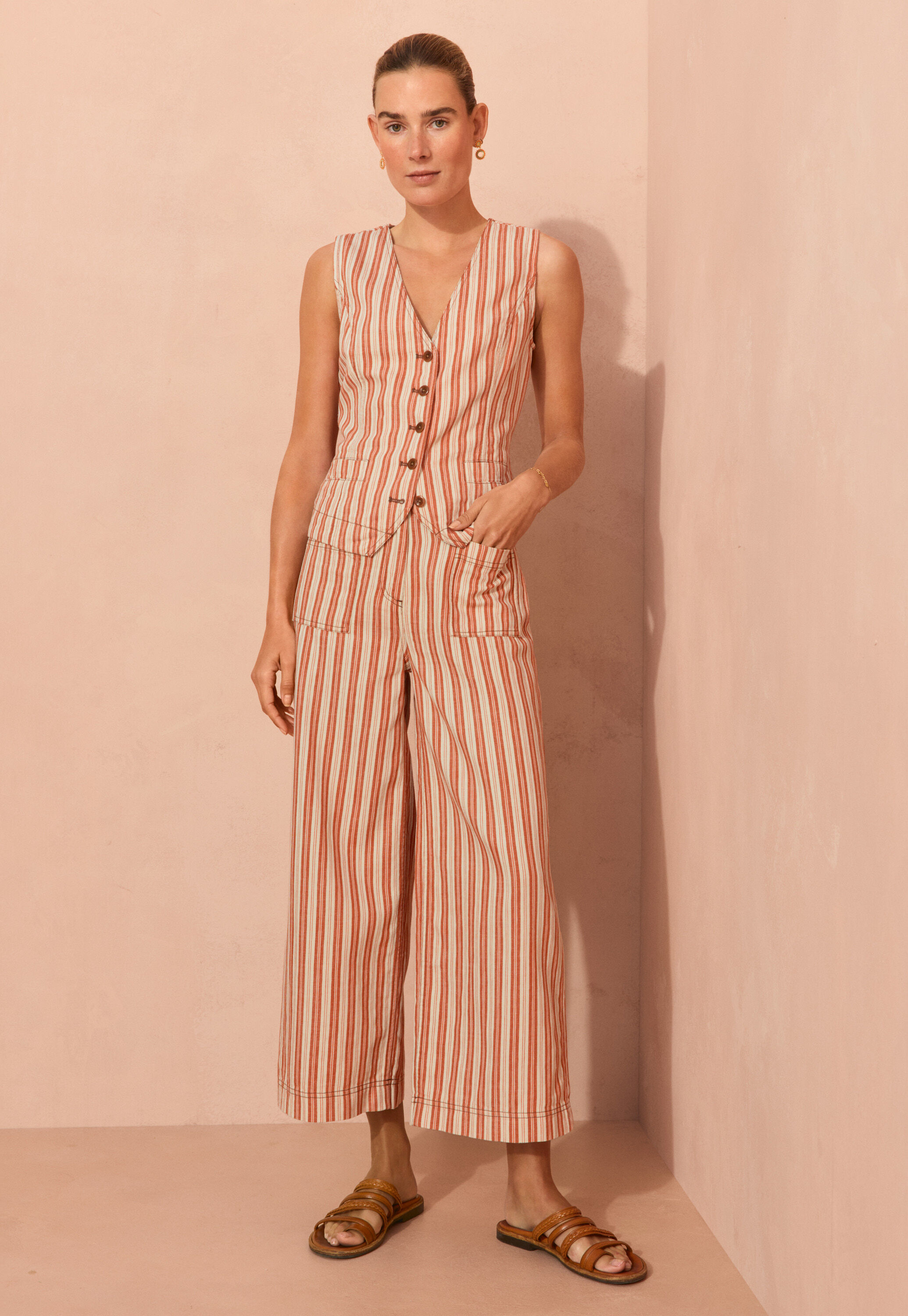 Striped trousers
