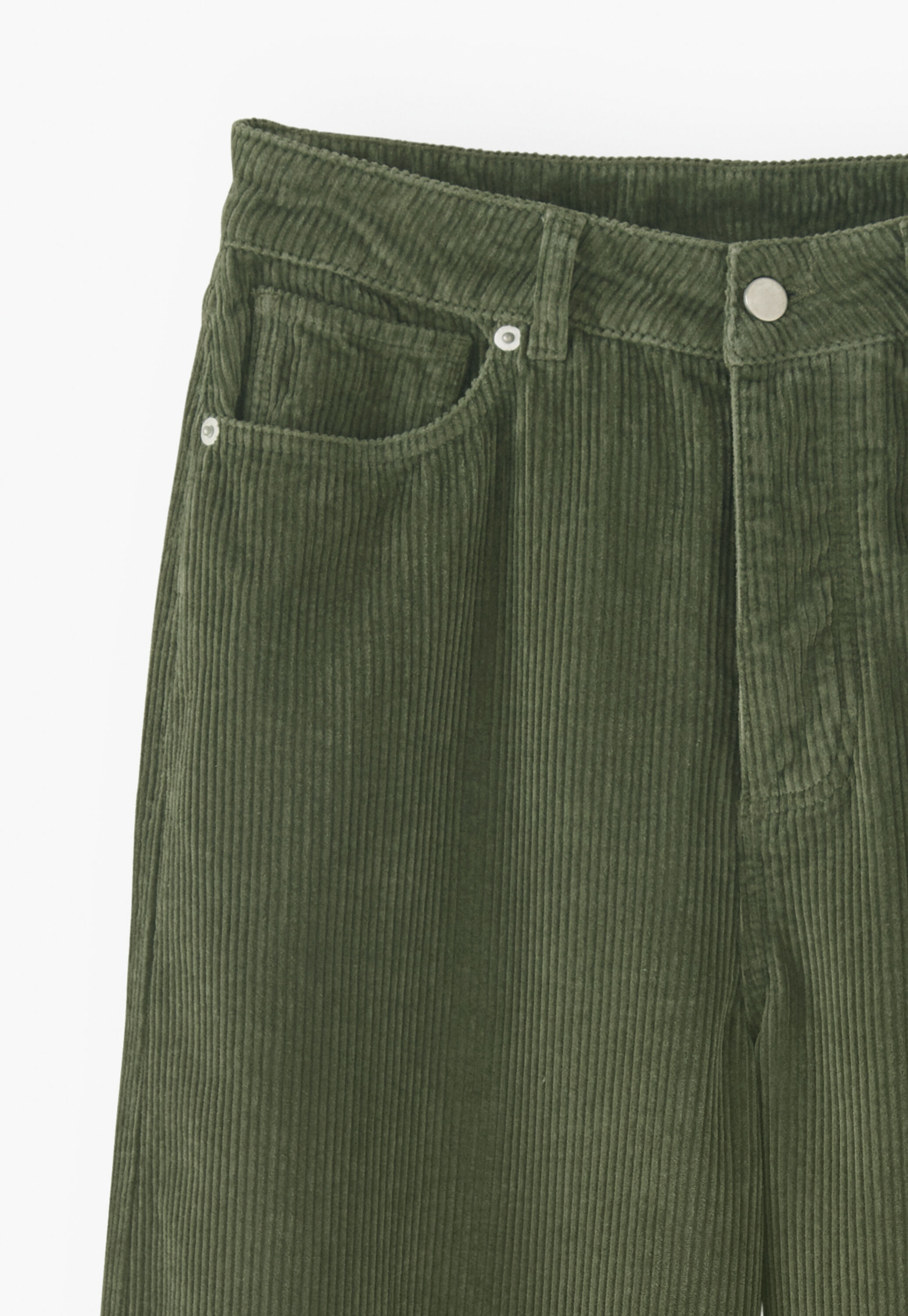 Wide-leg cord trousers