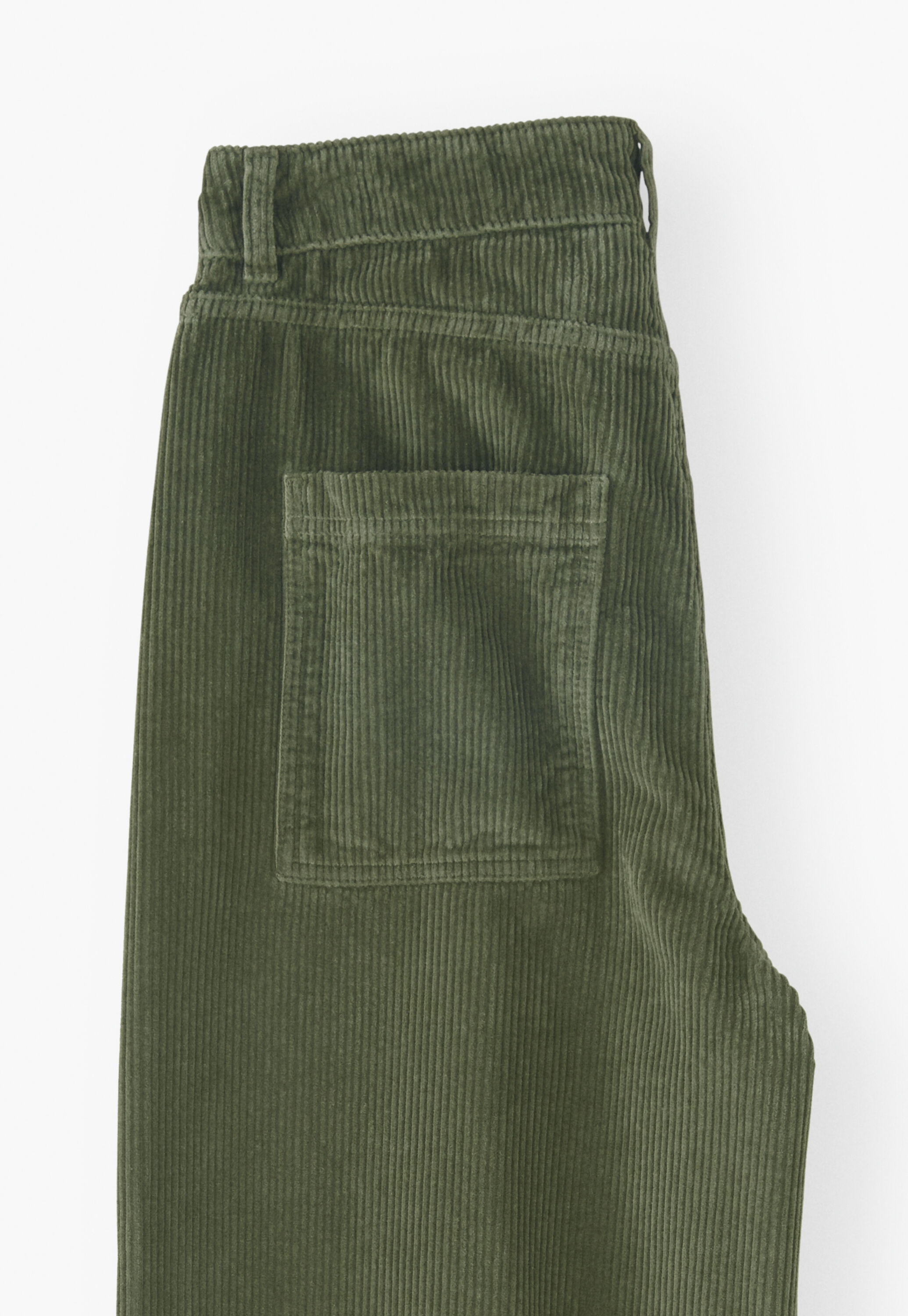 Wide-leg cord trousers