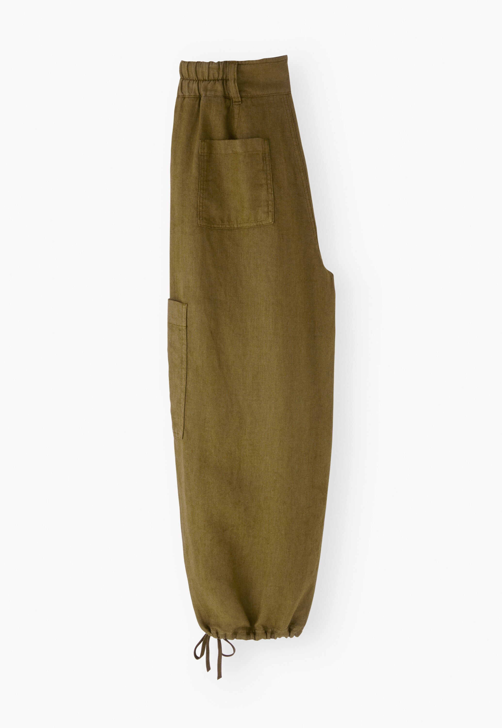 Tie-leg trousers