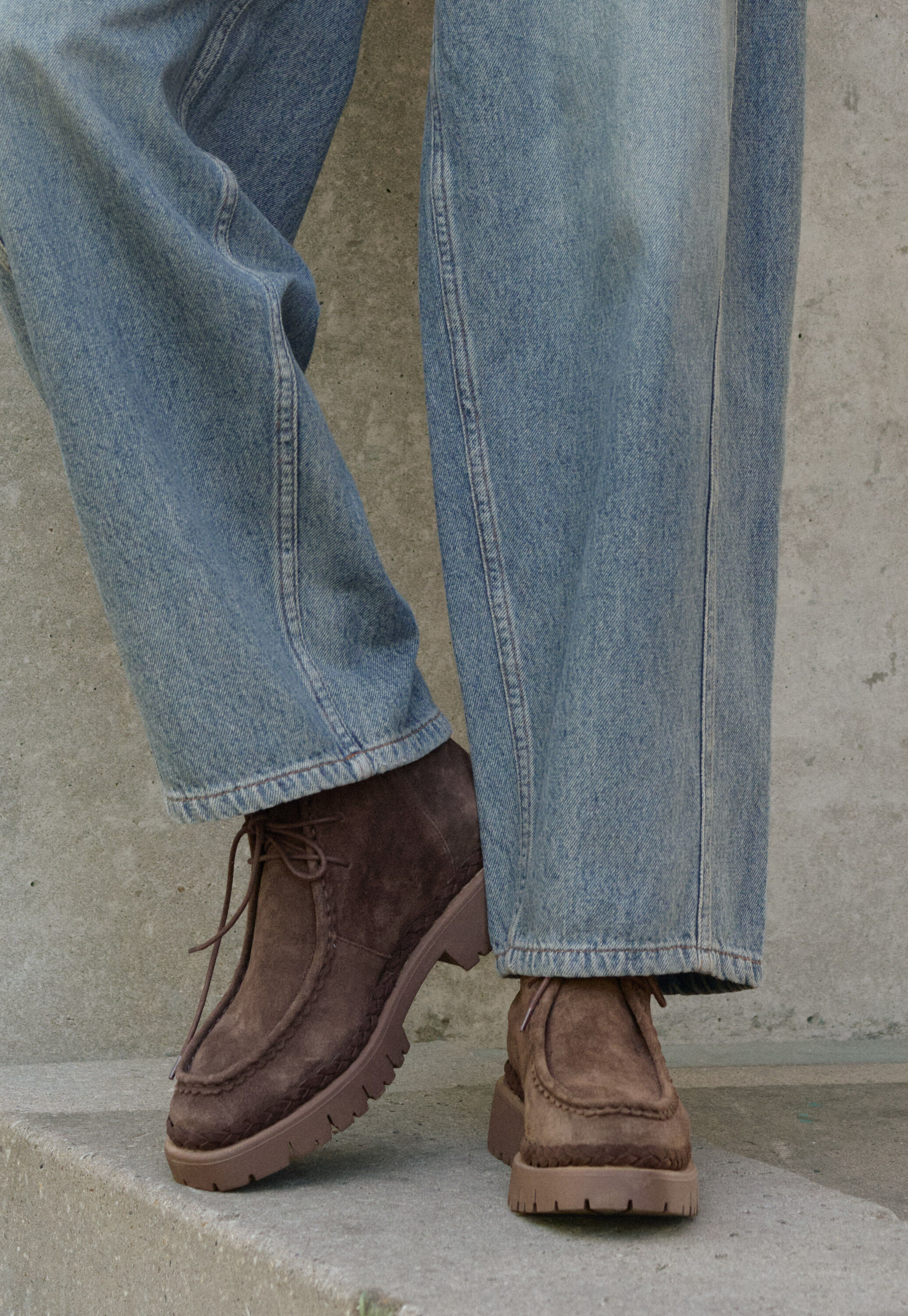 Lace-up boots, Chocolate, large