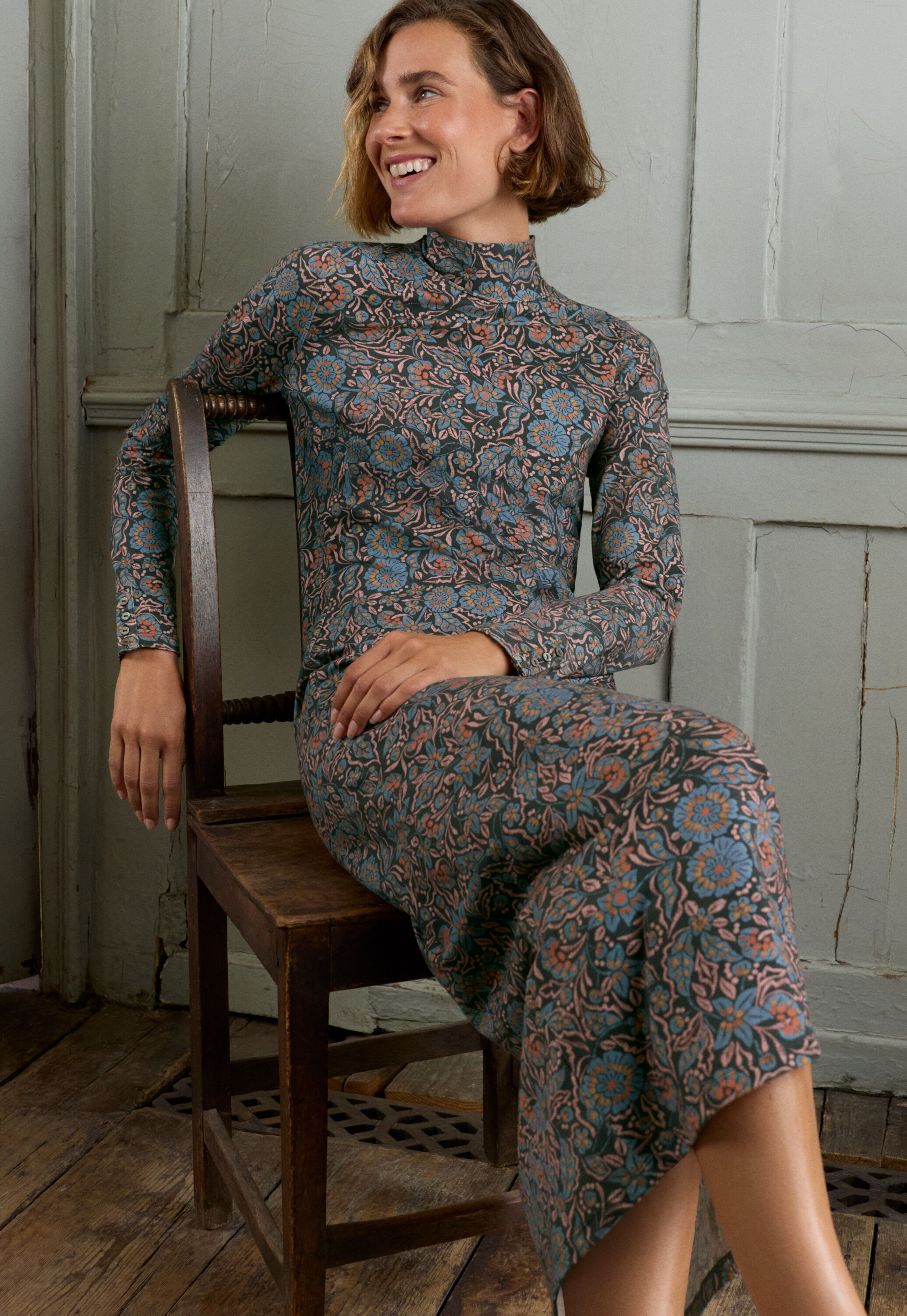 Printed jersey dress